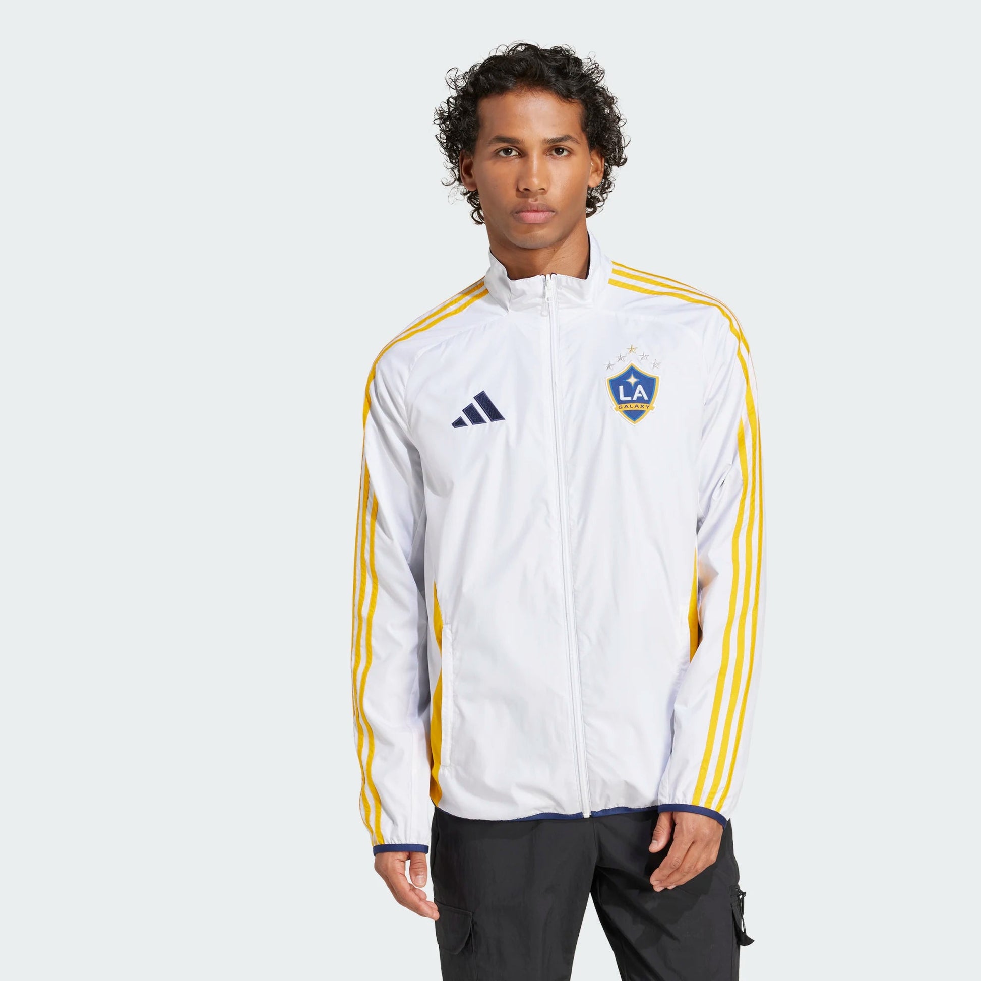 adidas 2025 LA Galaxy Men's Anthem Jacket (Model - Front)