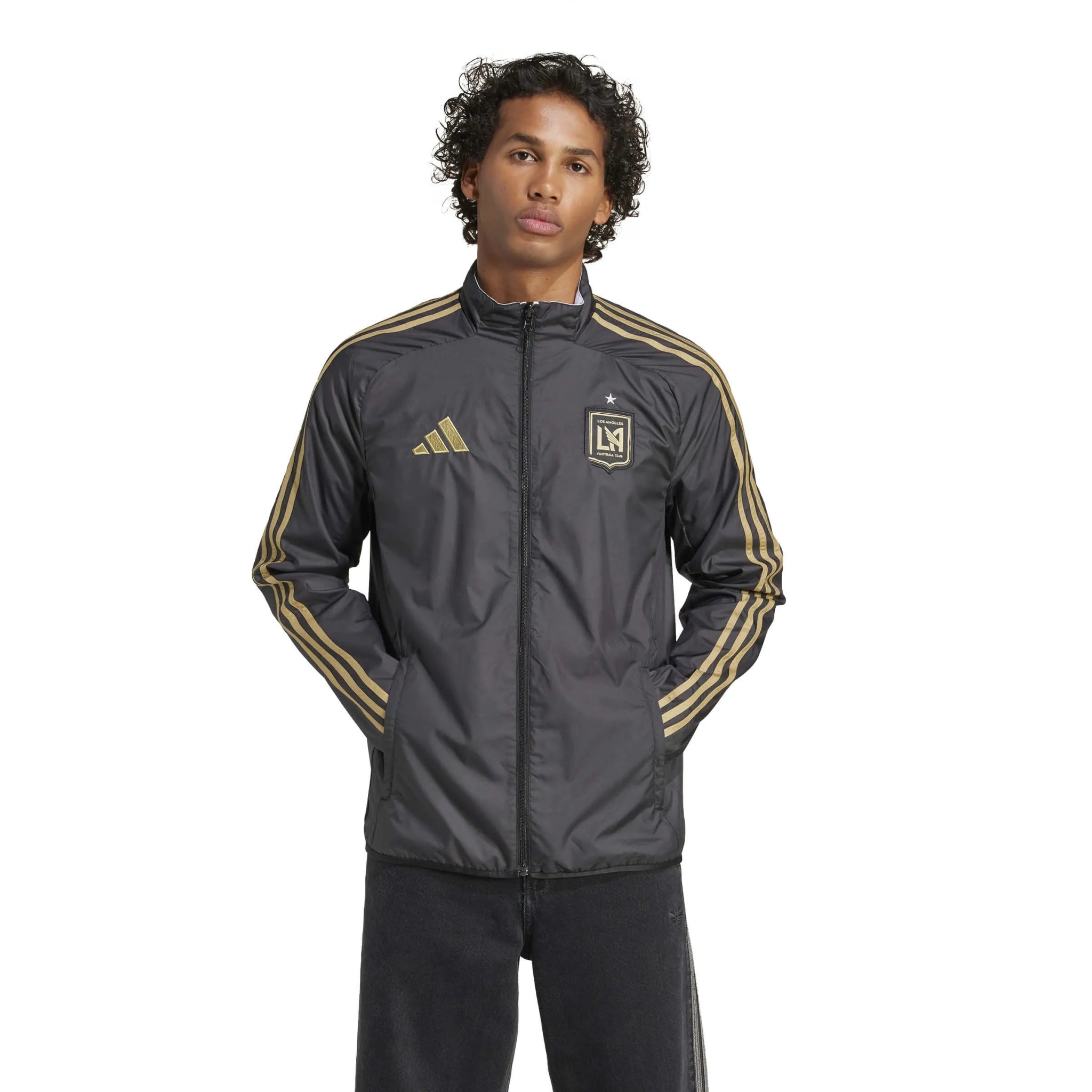 adidas 2025 LAFC Men's Anthem Jacket (Model - Front)