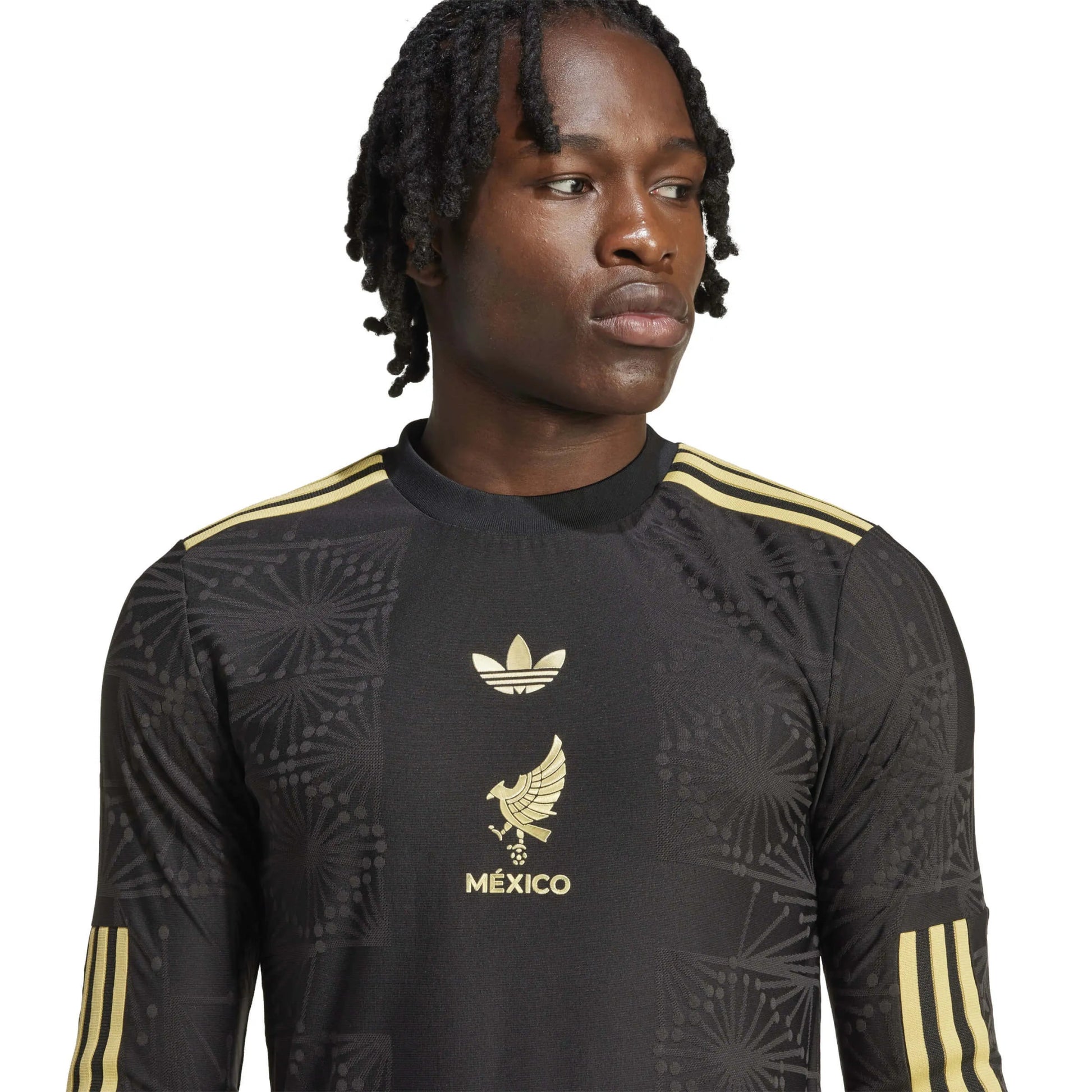 adidas 2025 Mexico Men's De Oro Authentic Long-Sleeve Soccer Jersey