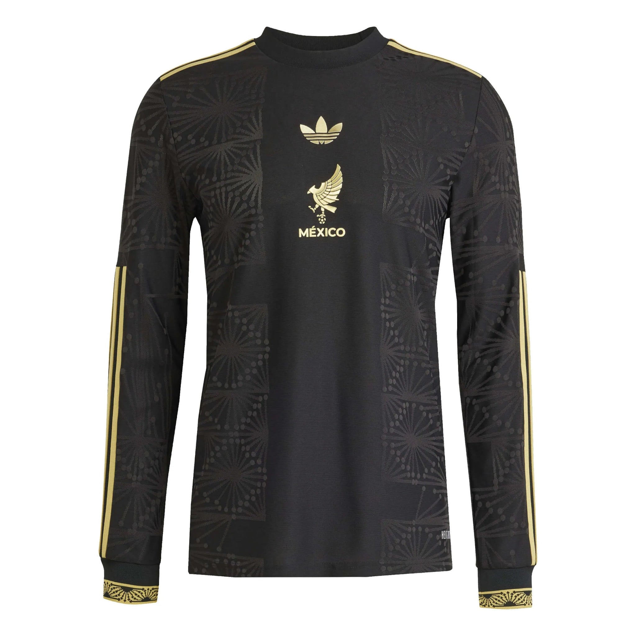 adidas 2025 Mexico Men's De Oro Authentic Long-Sleeve Soccer Jersey