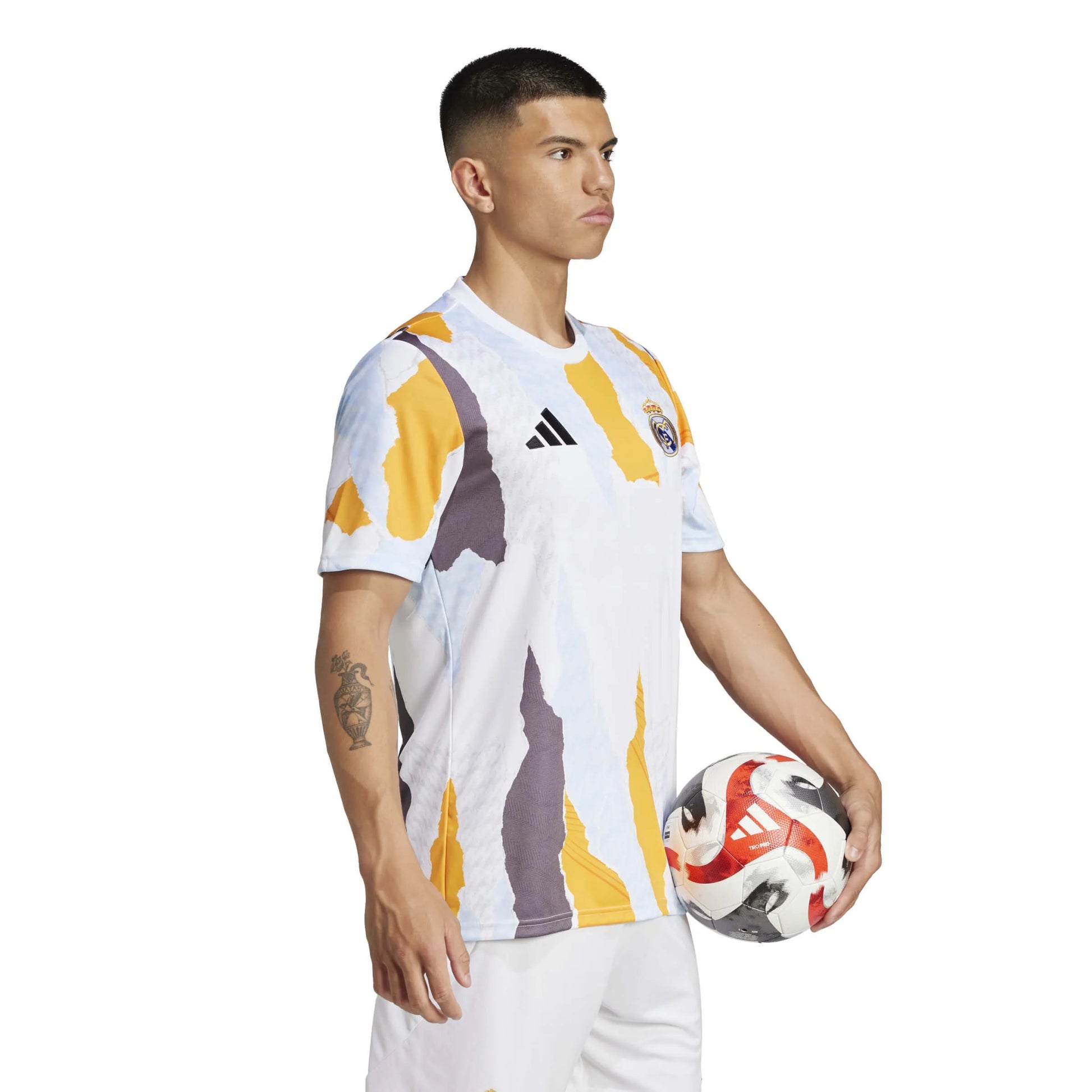 adidas 2025 Real Madrid Men's Pre-Match Jersey (Model - Side)