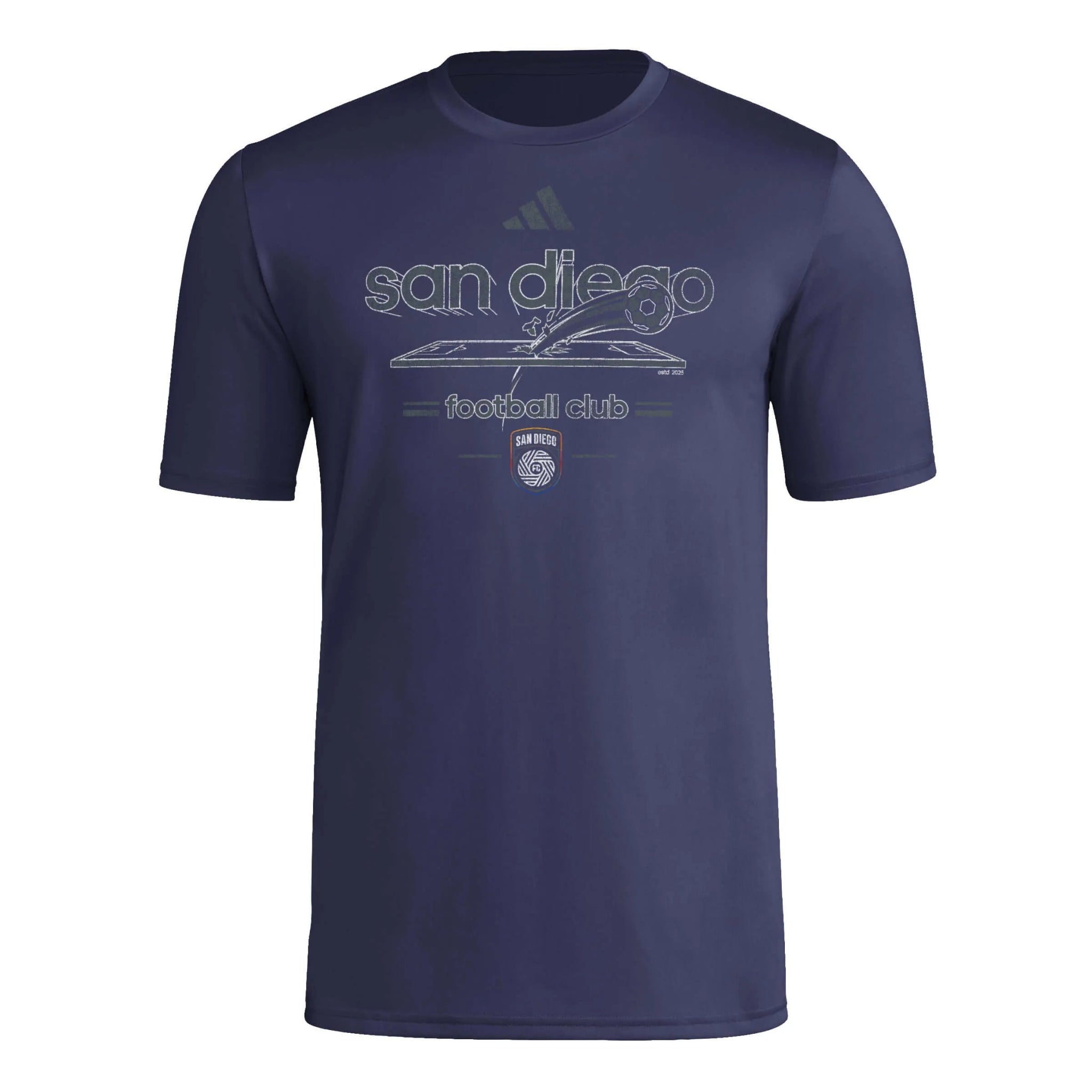 adidas 2025 San Diego Men's Pre-Game Tee (Front)