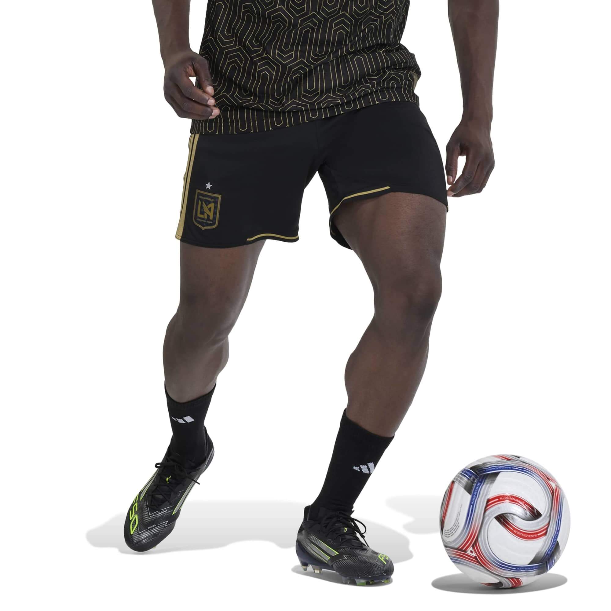 adidas 2026-27 LAFC Men's Authentic Home Shorts (Model - Side)