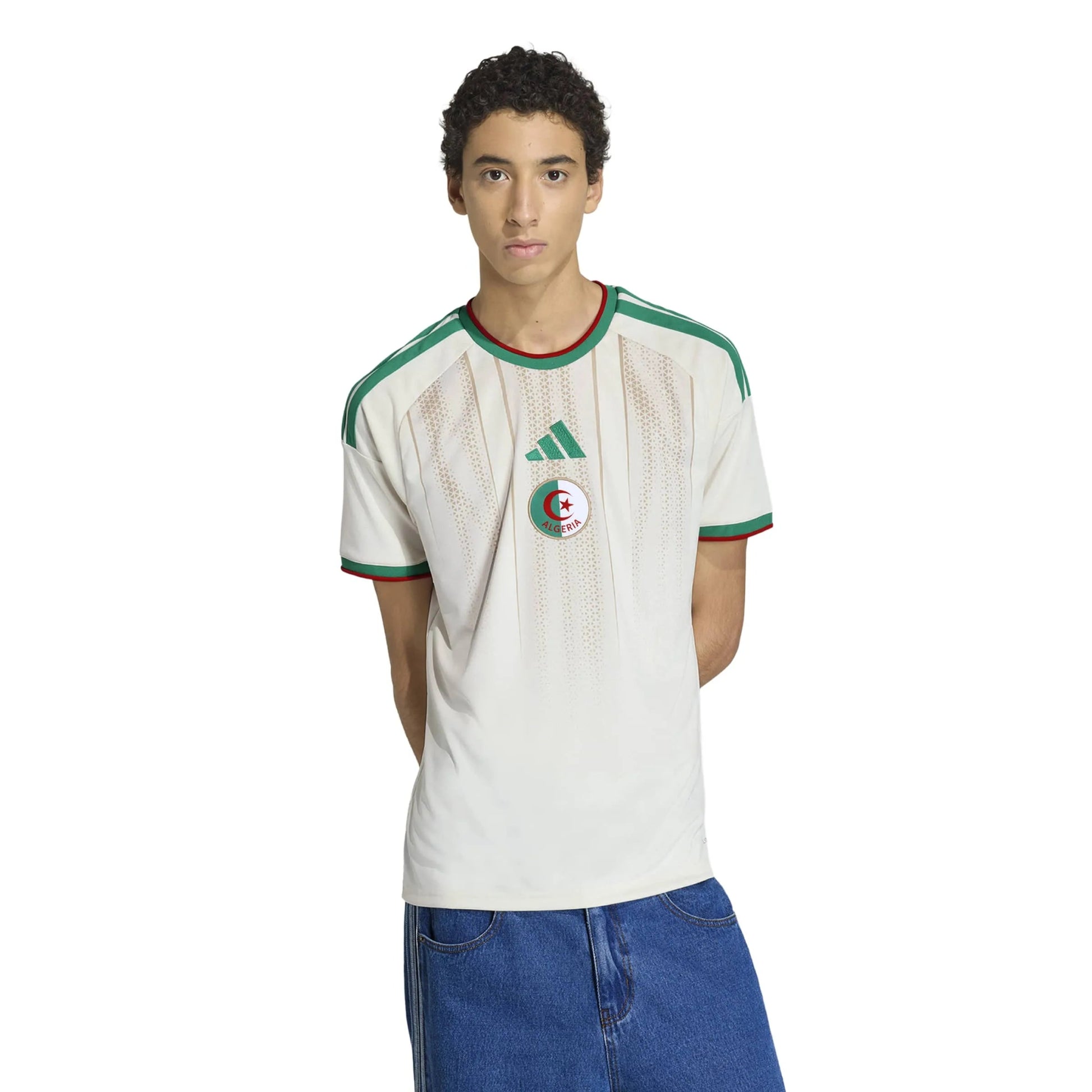 adidas 2026 Algeria Men's Stadium Home Soccer Jersey (Model - Front)