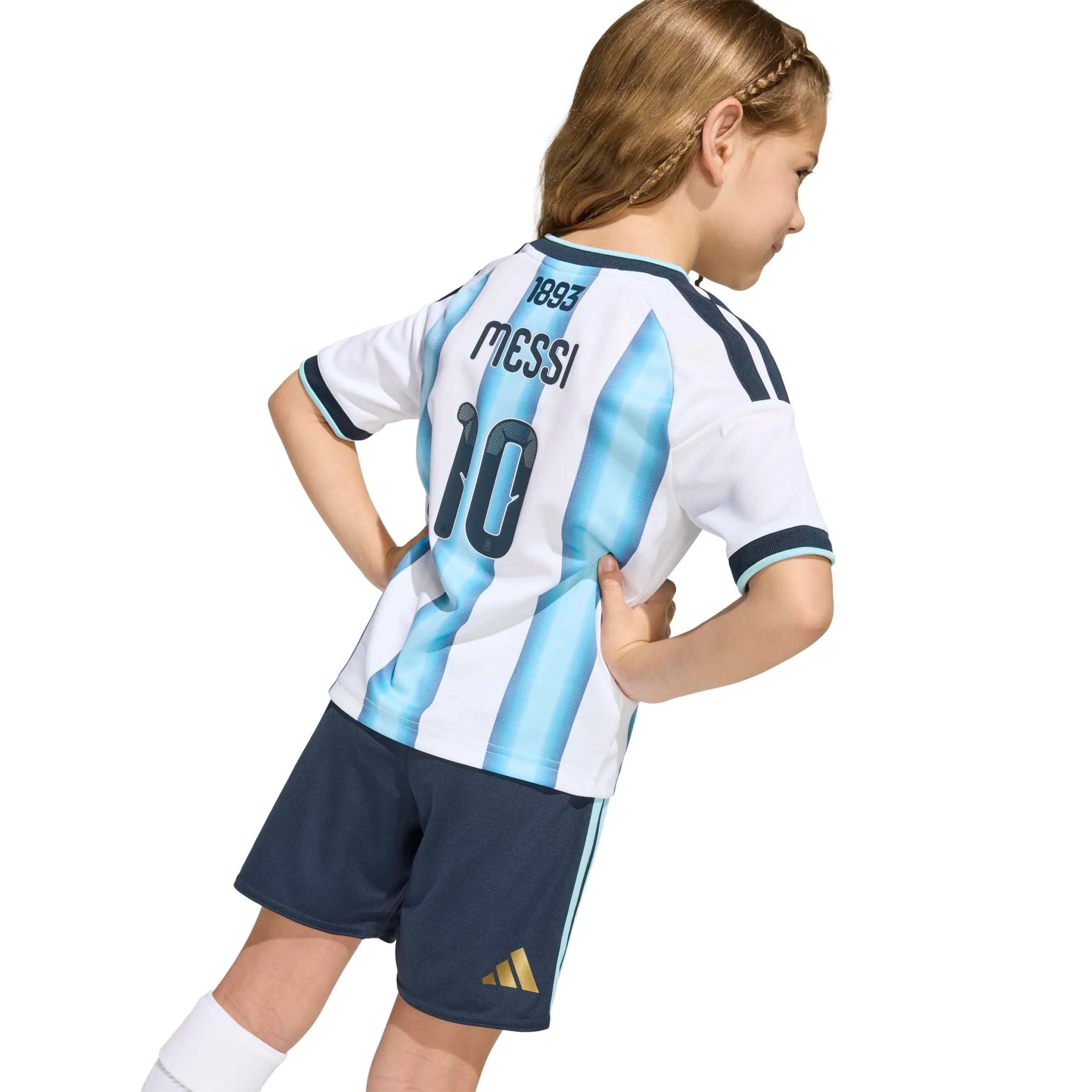 adidas 2026 Argentina Kid's Home Messi #10 Mini Kit (Detail 1)