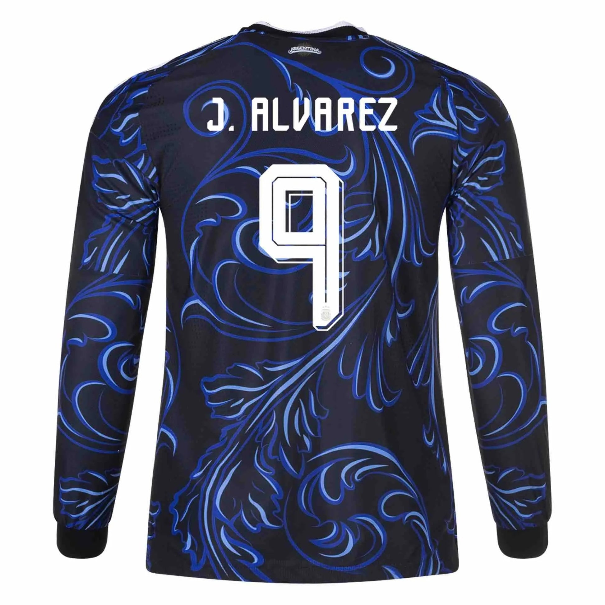 adidas 2026 Argentina Men's Authentic Away Long-Sleeve Soccer Jersey (J. Alvarez)