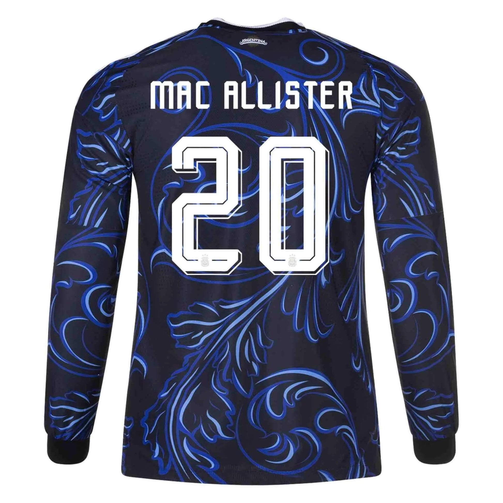 adidas 2026 Argentina Men's Authentic Away Long-Sleeve Soccer Jersey (Mac Allister)