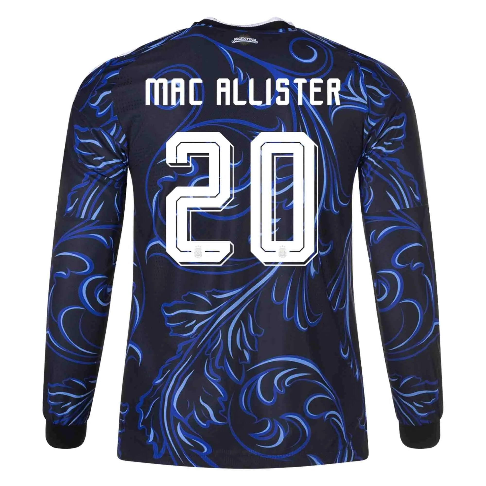 adidas 2026 Argentina Men's Authentic Away Long-Sleeve Soccer Jersey (Mac Allister)
