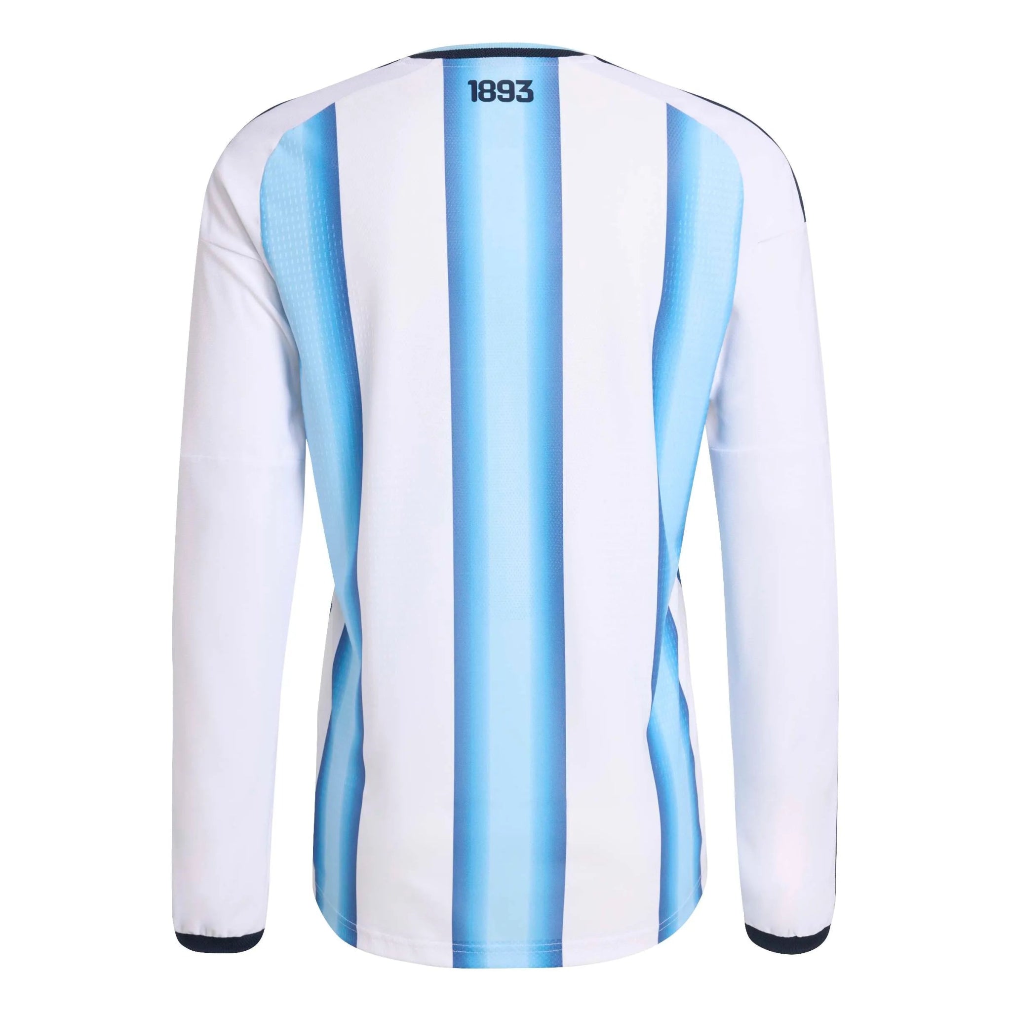 adidas 2026 Argentina Men's Authentic Home Long-Sleeve Soccer Jersey (Back)