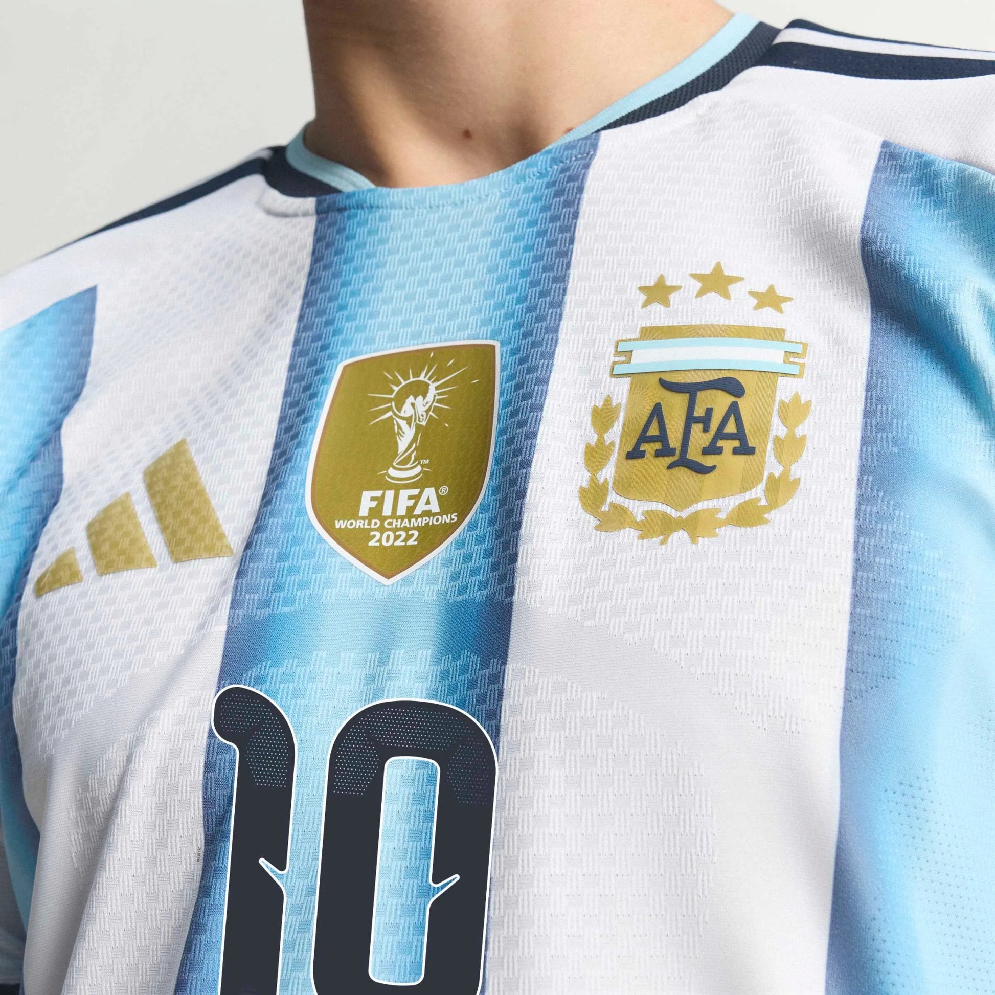adidas 2026 Argentina Men's Authentic Home Messi #10 Soccer Jersey (Detail 4)
