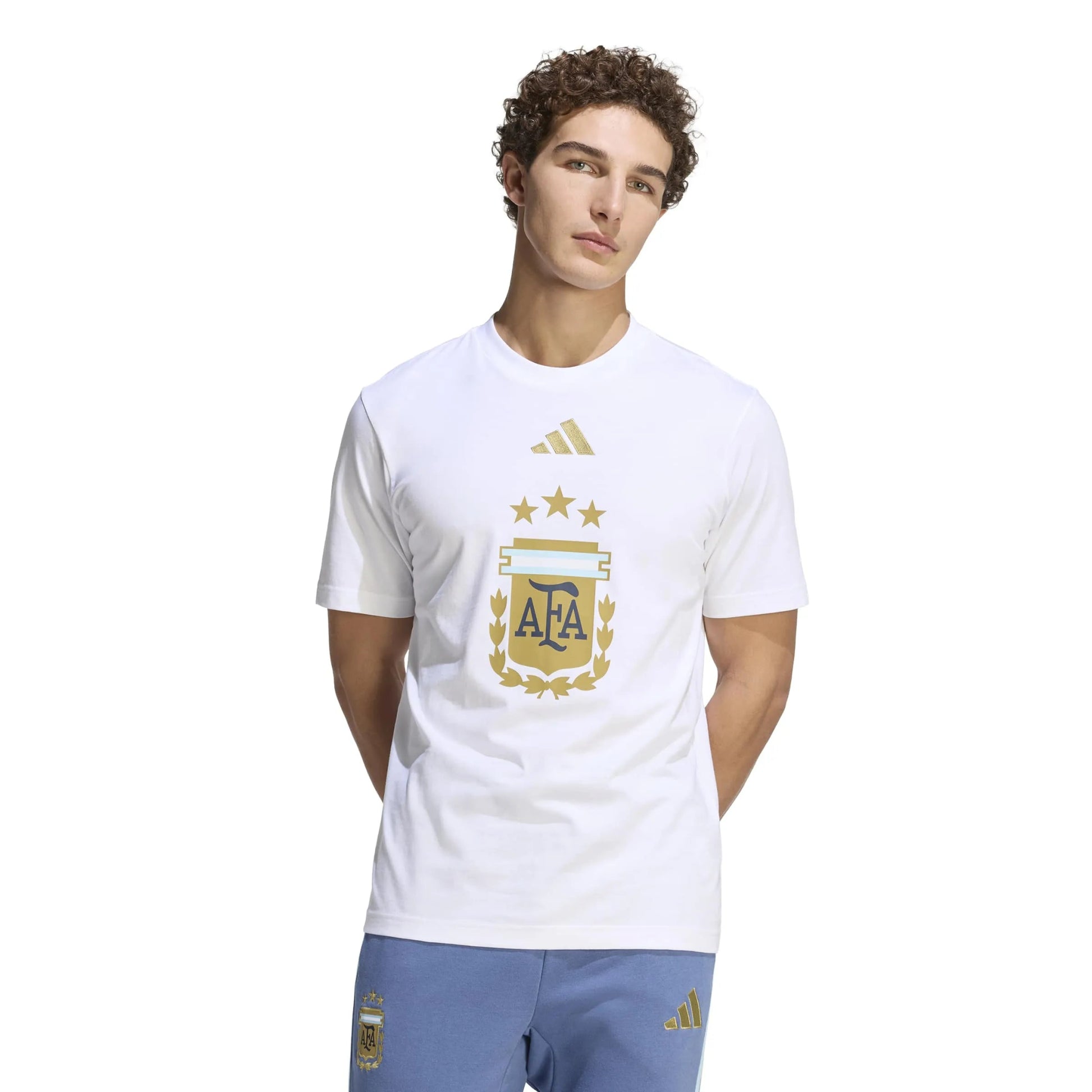 adidas 2026 Argentina Men's DNA Graphic Tee (Model - Front)