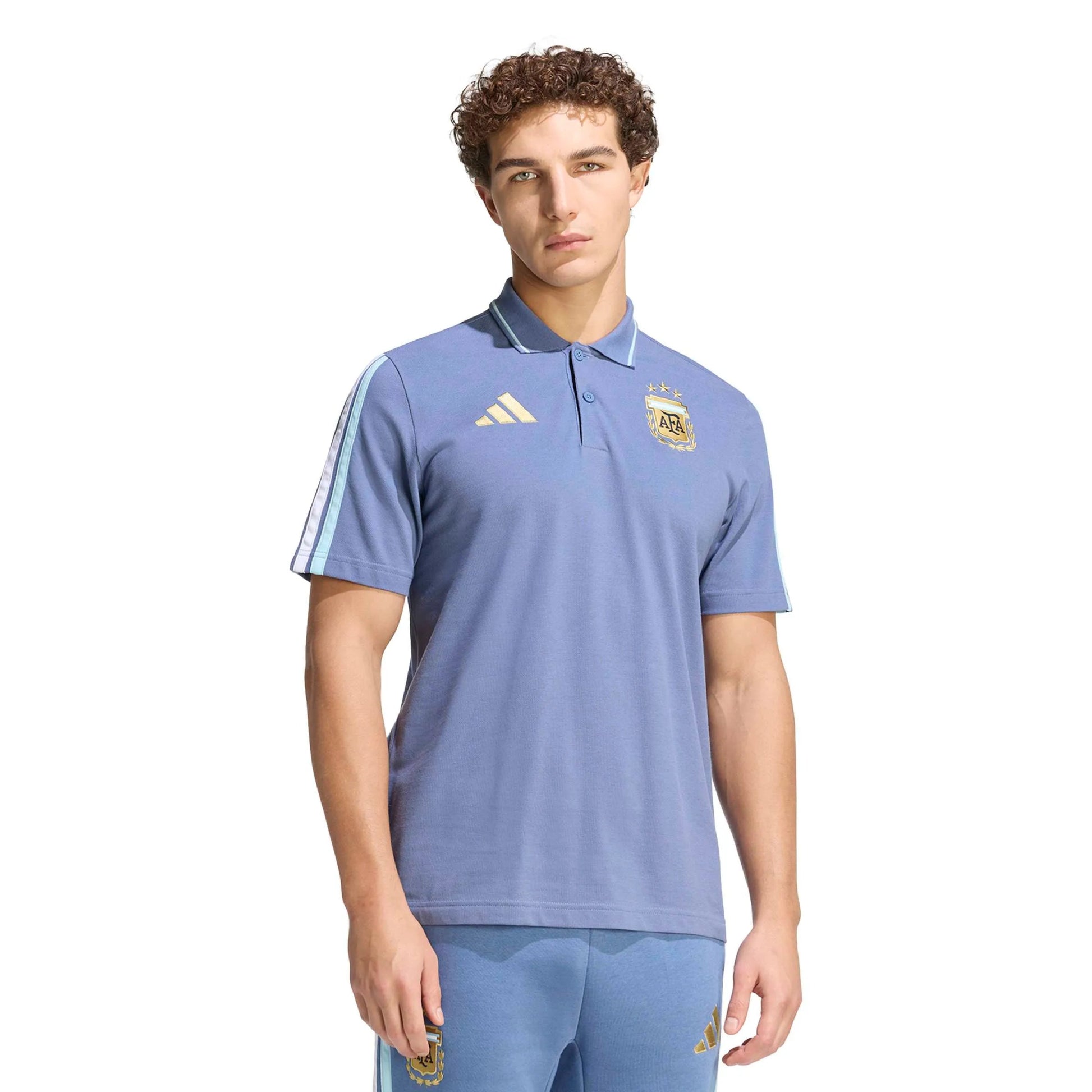 adidas 2026 Argentina Men's DNA Polo (Model - Front)