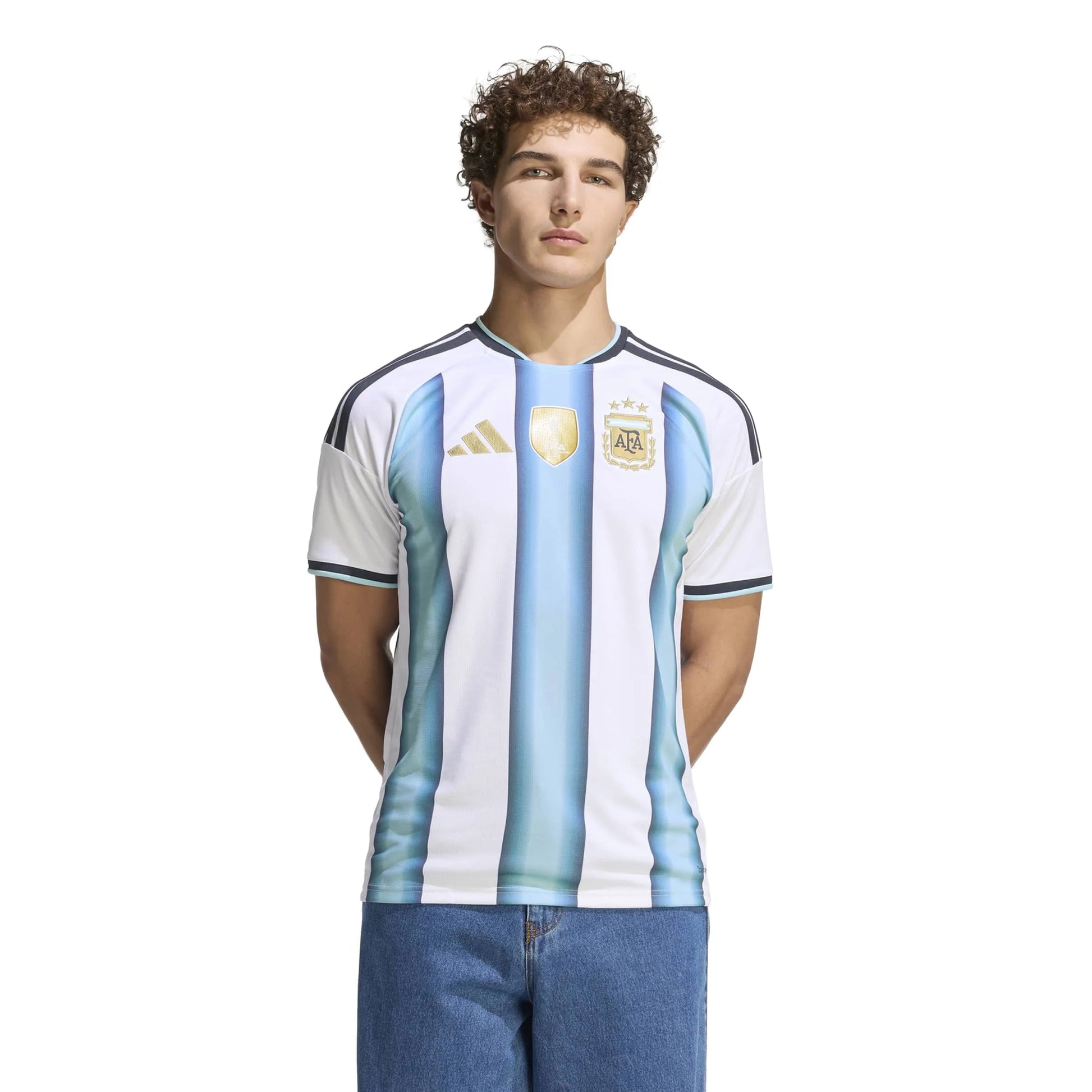 adidas 2026 Argentina Men's Stadium Home Soccer Jersey (Model - Front)