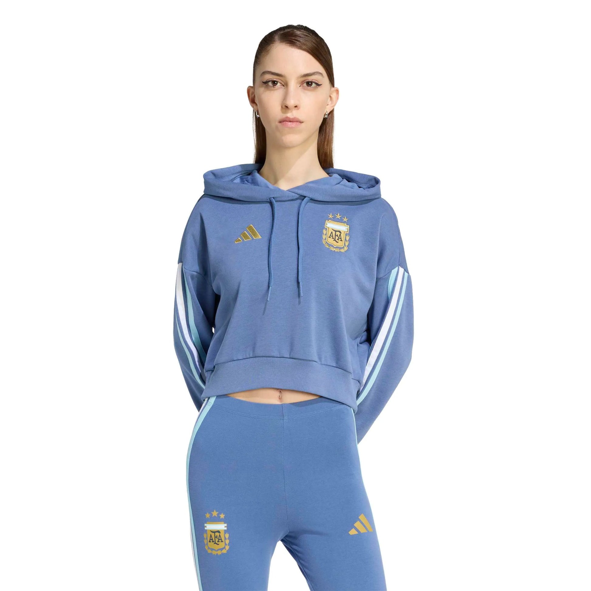 adidas 2026 Argentina Women's DNA Hoodie (Model - Front)