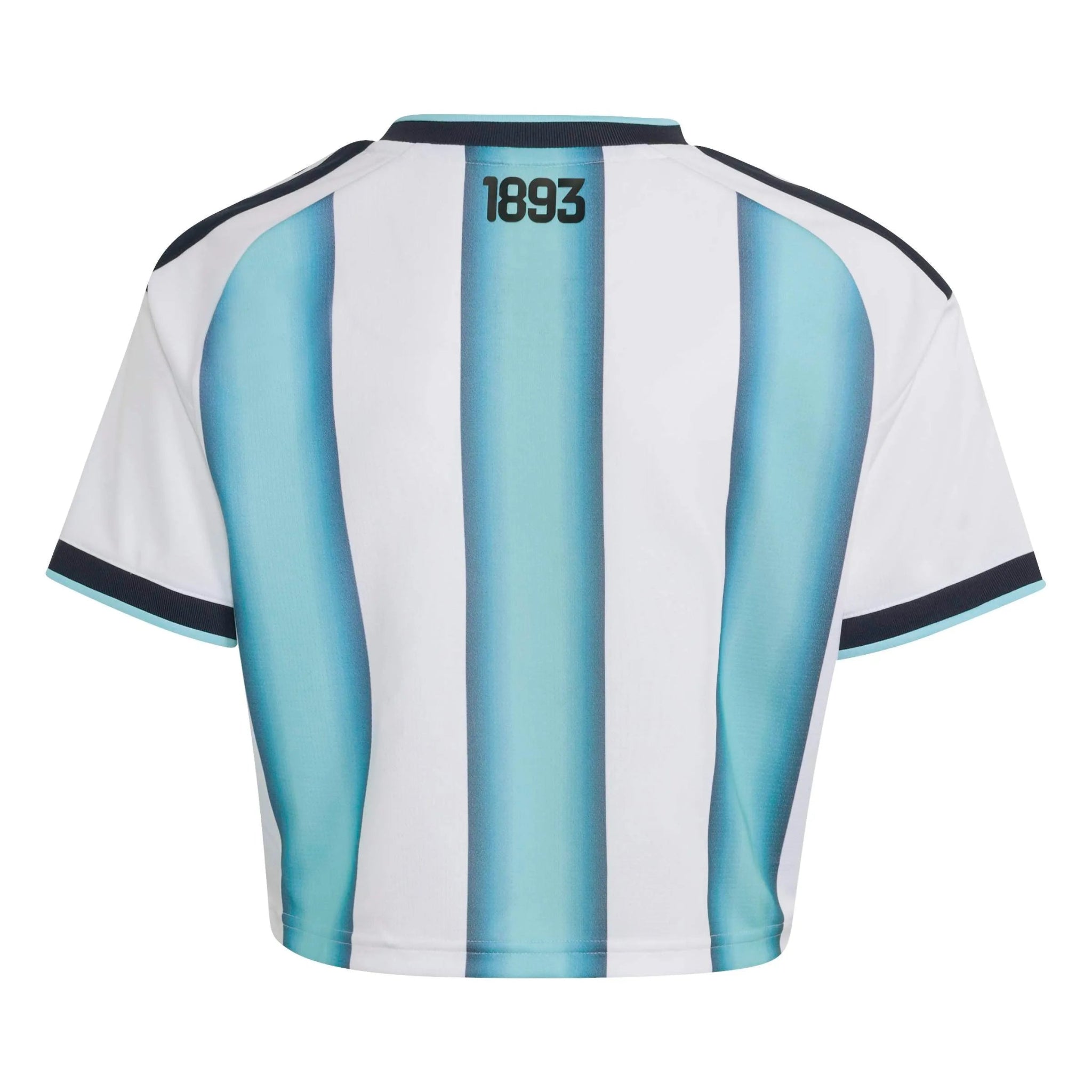 adidas 2026 Argentina Women's Stadium Home Cropped Soccer Jersey (Back)