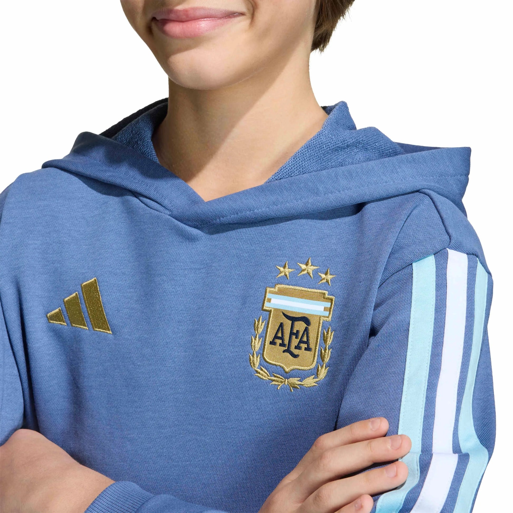 adidas 2026 Argentina Youth DNA Hoodie (Detail 1)