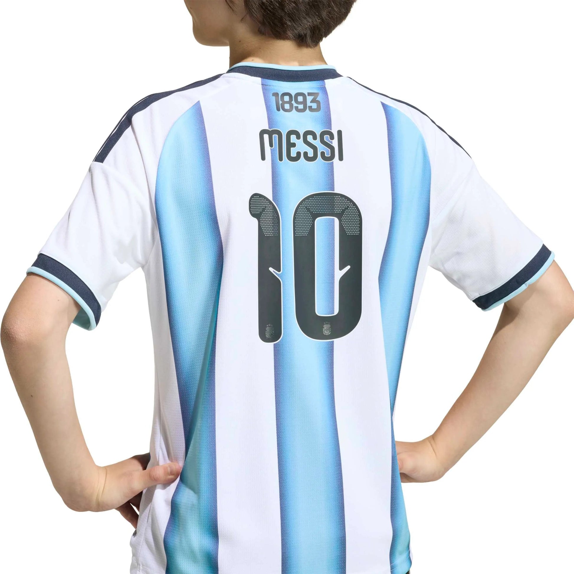 adidas 2026 Argentina Youth Stadium Home Messi #10 Soccer Jersey (Detail 2)