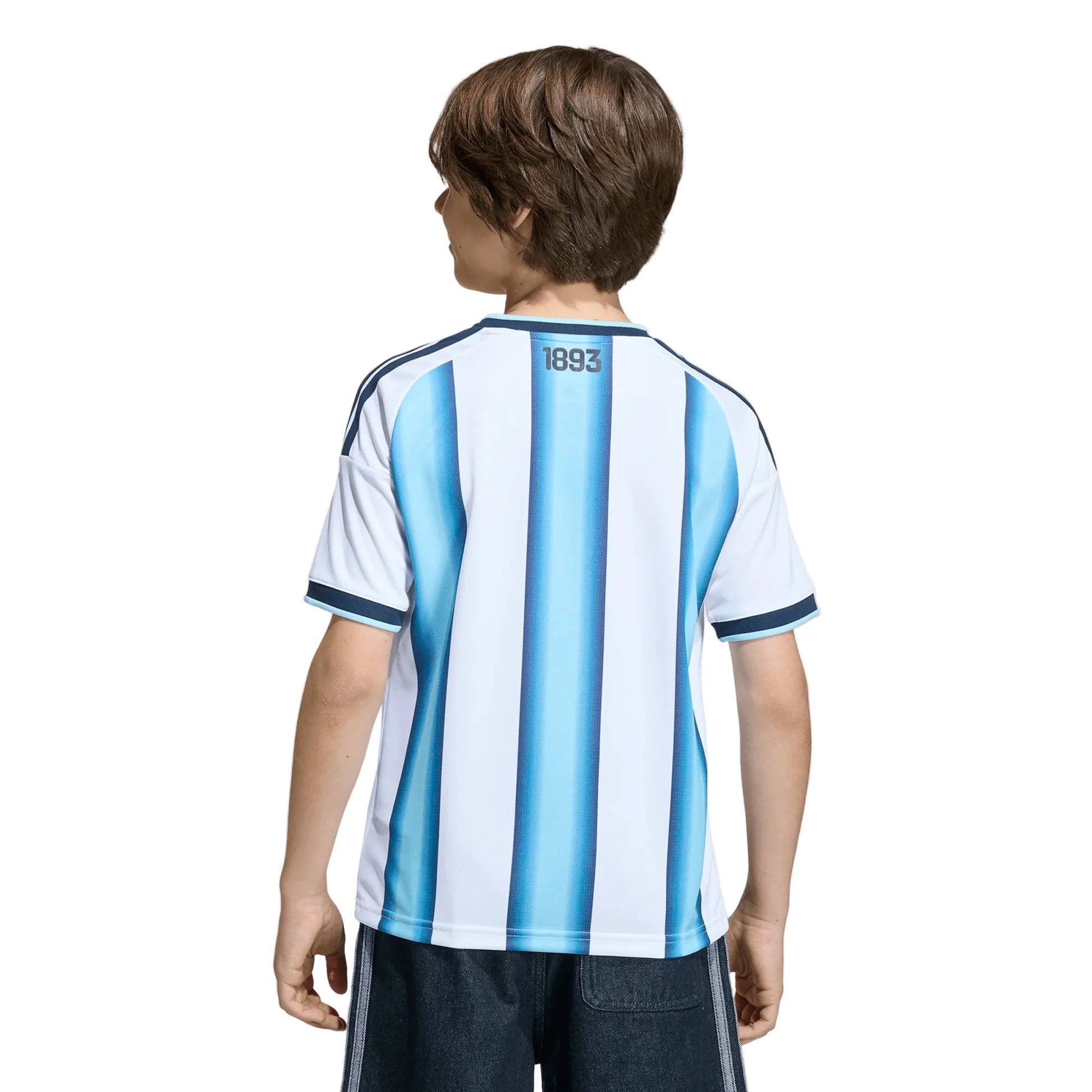 adidas 2026 Argentina Youth Stadium Home Soccer Jersey (Model - Back)