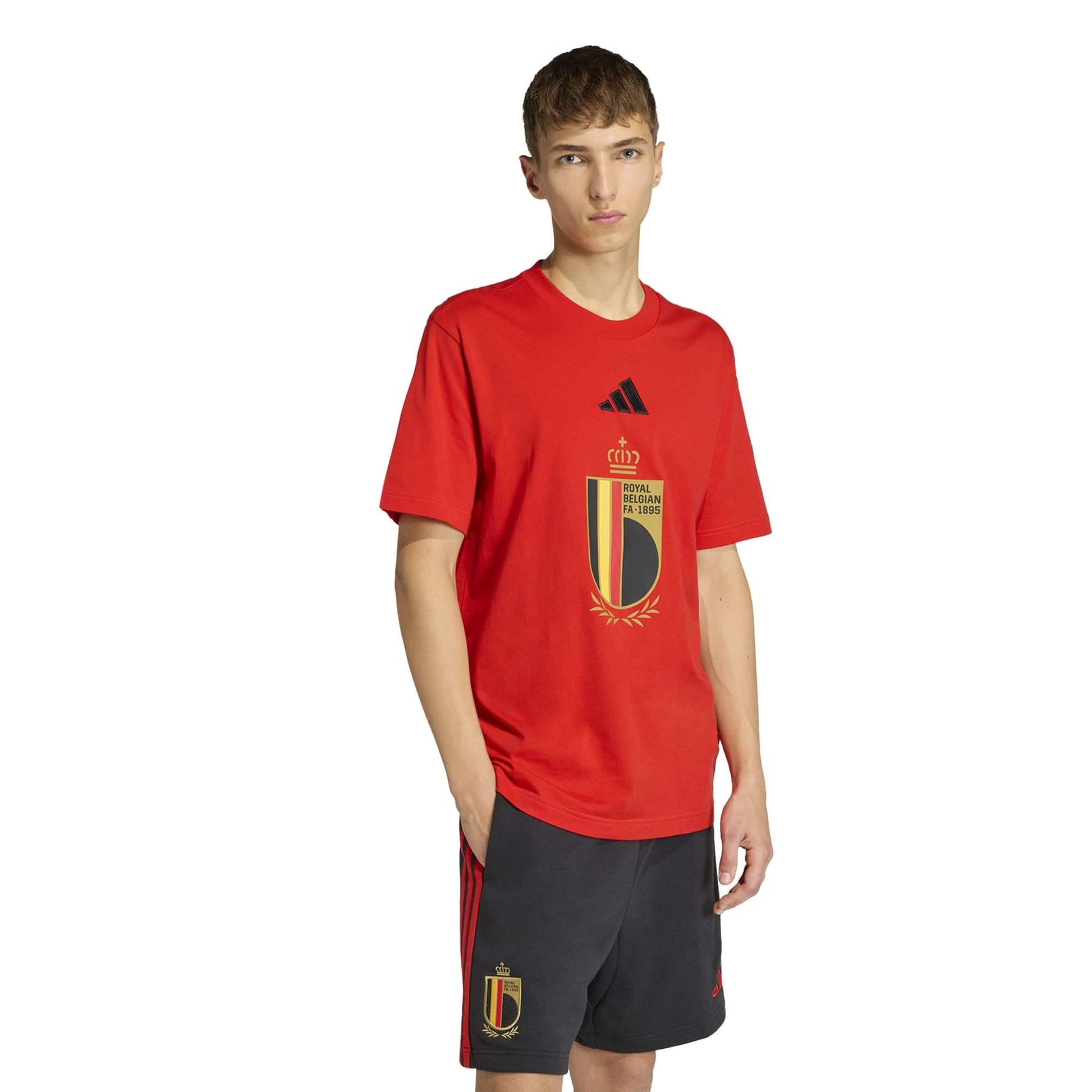 adidas 2026 Belgium Men's DNA Graphic Tee (Model - Front)