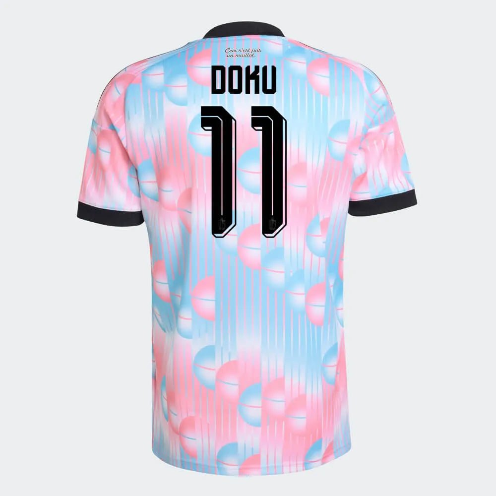 adidas 2026 Belgium Men's Stadium Away Soccer Jersey (Doku)