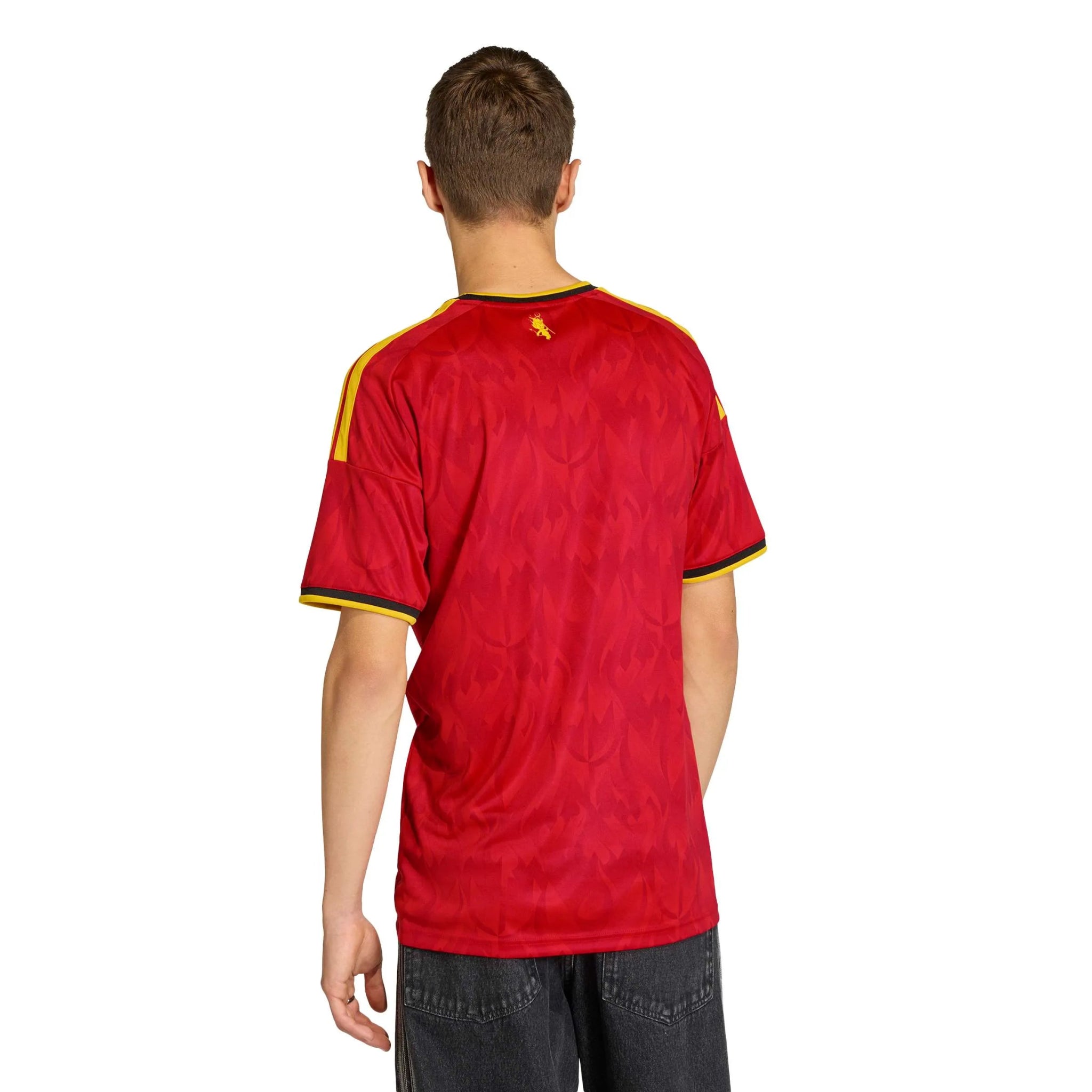 adidas 2026 Belgium Men's Stadium Home Soccer Jersey (Model - Back)