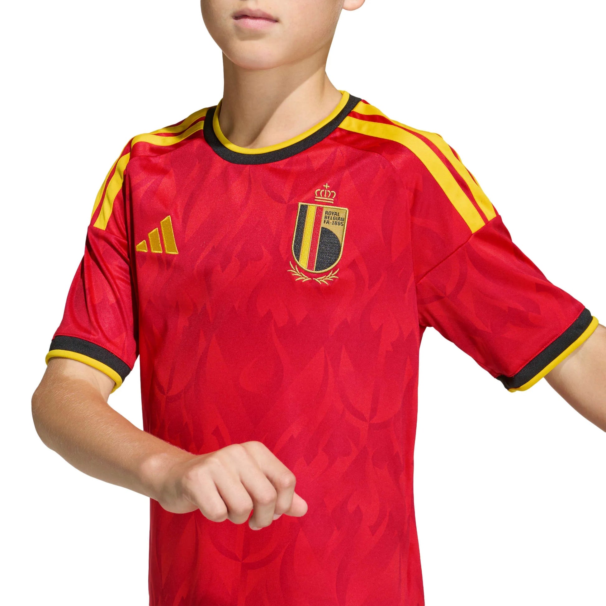 adidas 2026 Belgium Youth Stadium Home Soccer Jersey (Detail 1)