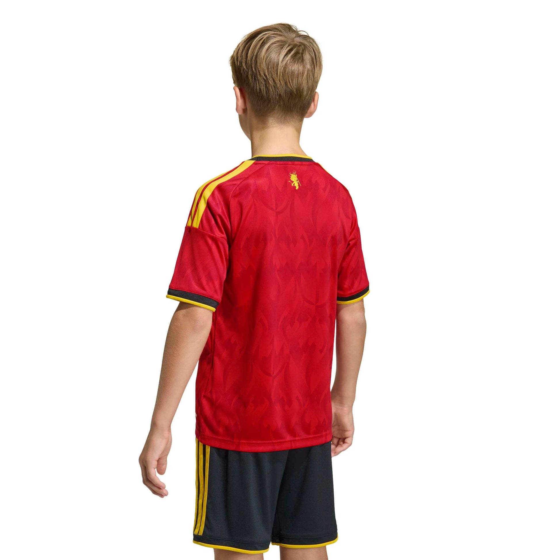 adidas 2026 Belgium Youth Stadium Home Soccer Jersey (Model - Back)
