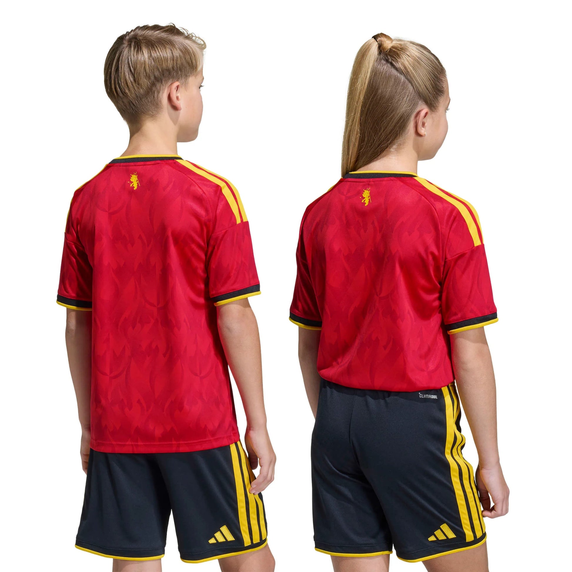 adidas 2026 Belgium Youth Stadium Home Soccer Jersey (Models - Back)