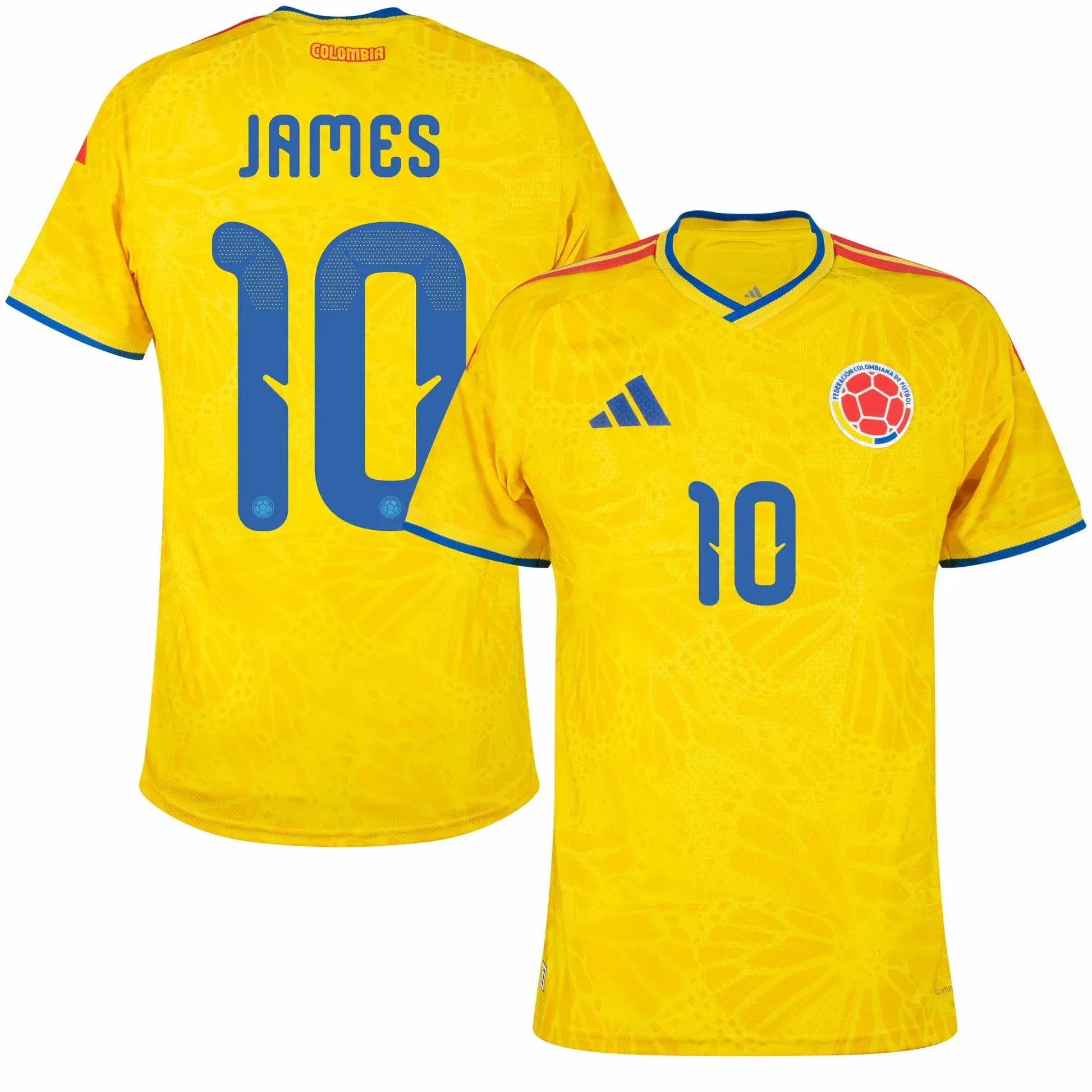 adidas 2026 Colombia Men's Authentic Home Soccer Jersey (James)