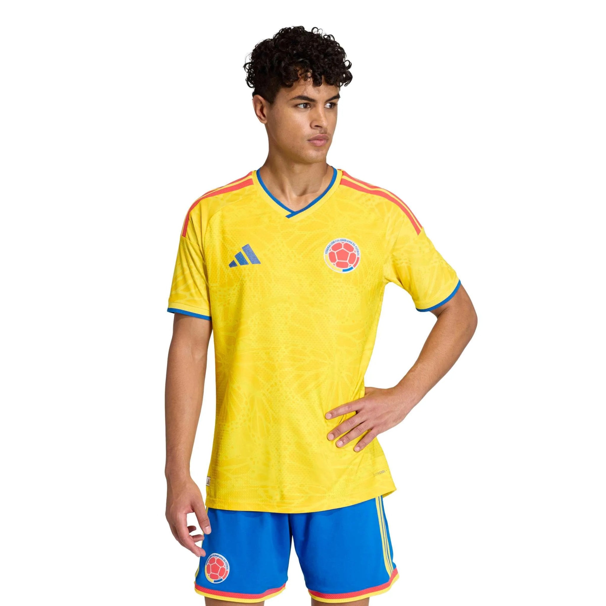 adidas 2026 Colombia Men's Authentic Home Soccer Jersey (Model - Front)