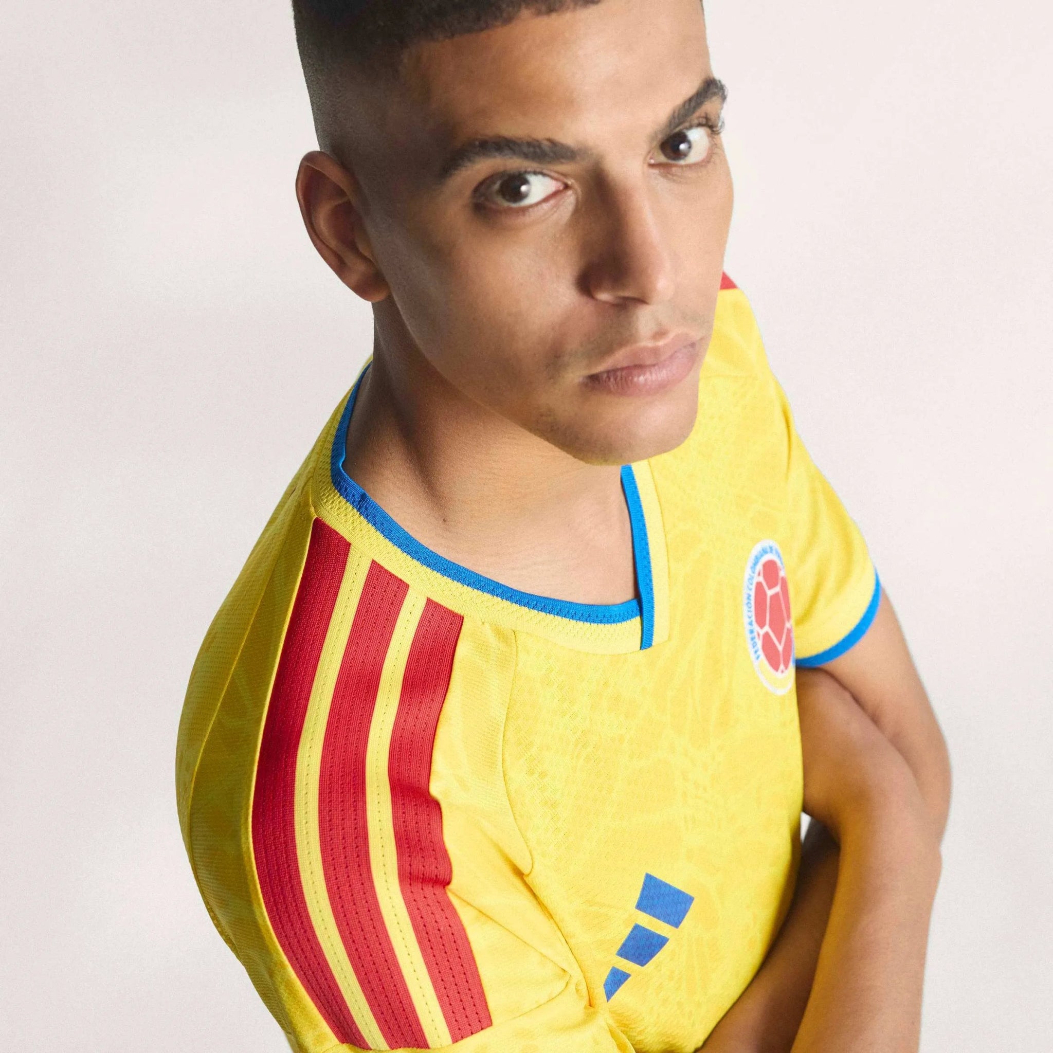 adidas 2026 Colombia Men's Authentic Home Soccer Jersey (Detail 3)