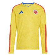 adidas 2026 Colombia Men's Stadium Home Long-Sleeve Soccer Jersey (Front)