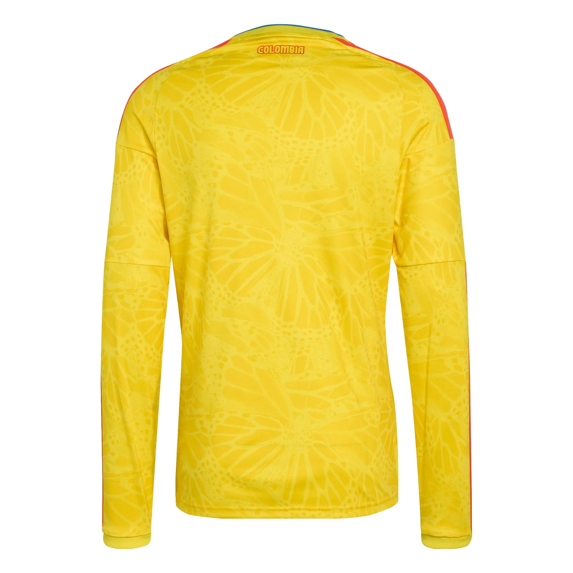 adidas 2026 Colombia Men's Stadium Home Long-Sleeve Soccer Jersey (Back)