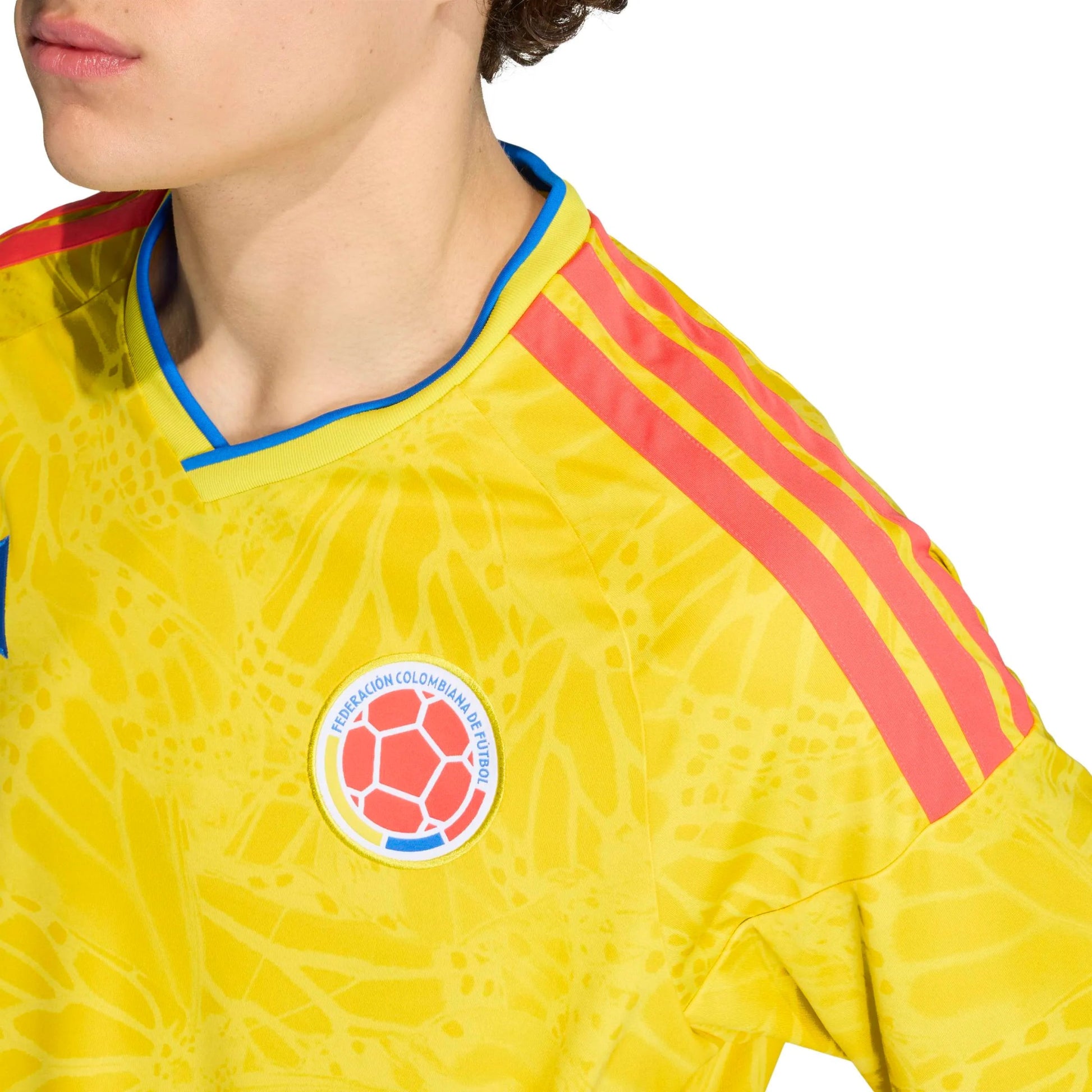 adidas 2026 Colombia Men's Stadium Home Soccer Jersey (Detail 2)