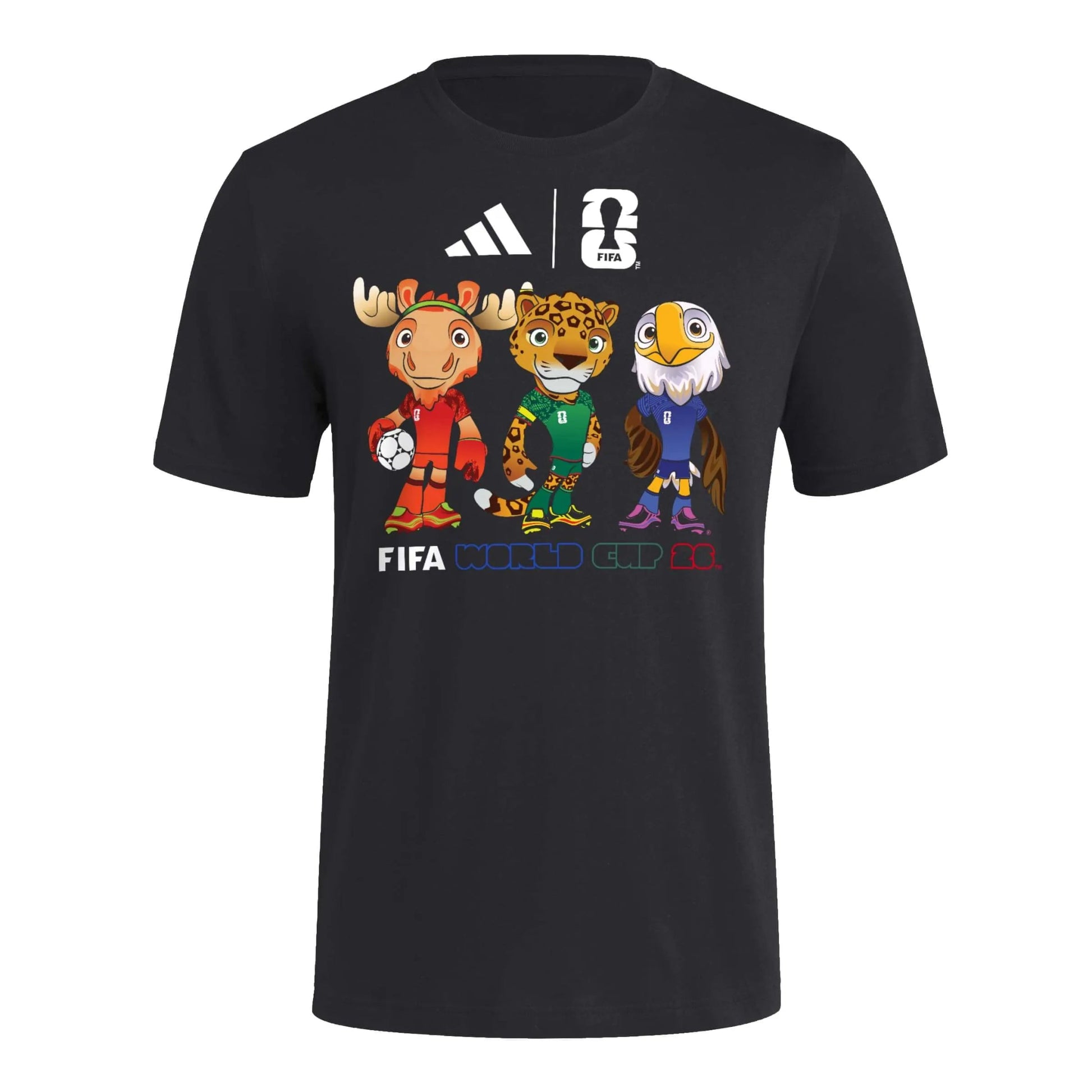 adidas 2026 FIFA World Cup Men's Graphic Tee Black (Front)