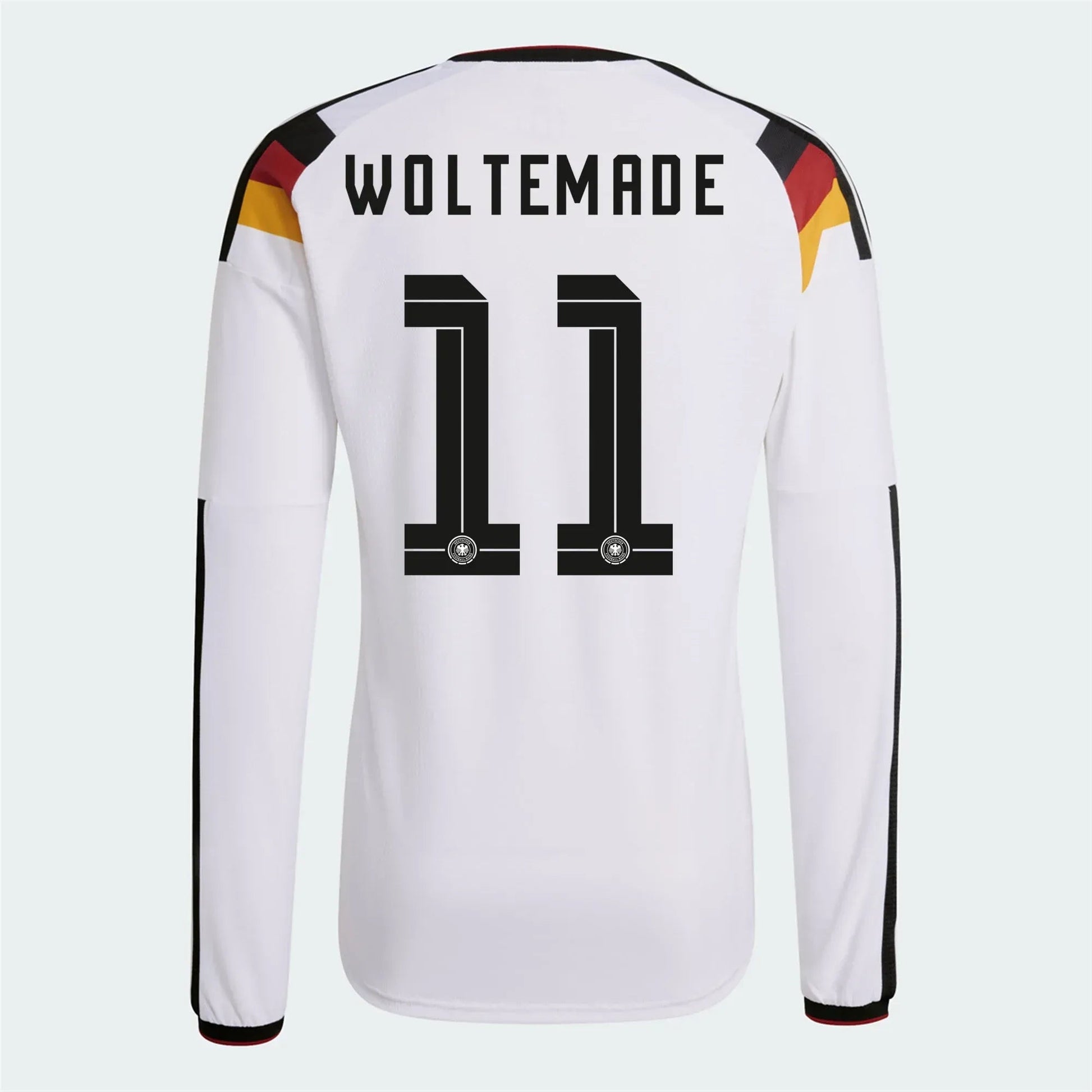 adidas 2026 Germany Men's Authentic Home Long-Sleeve Soccer Jersey (Woltemade)