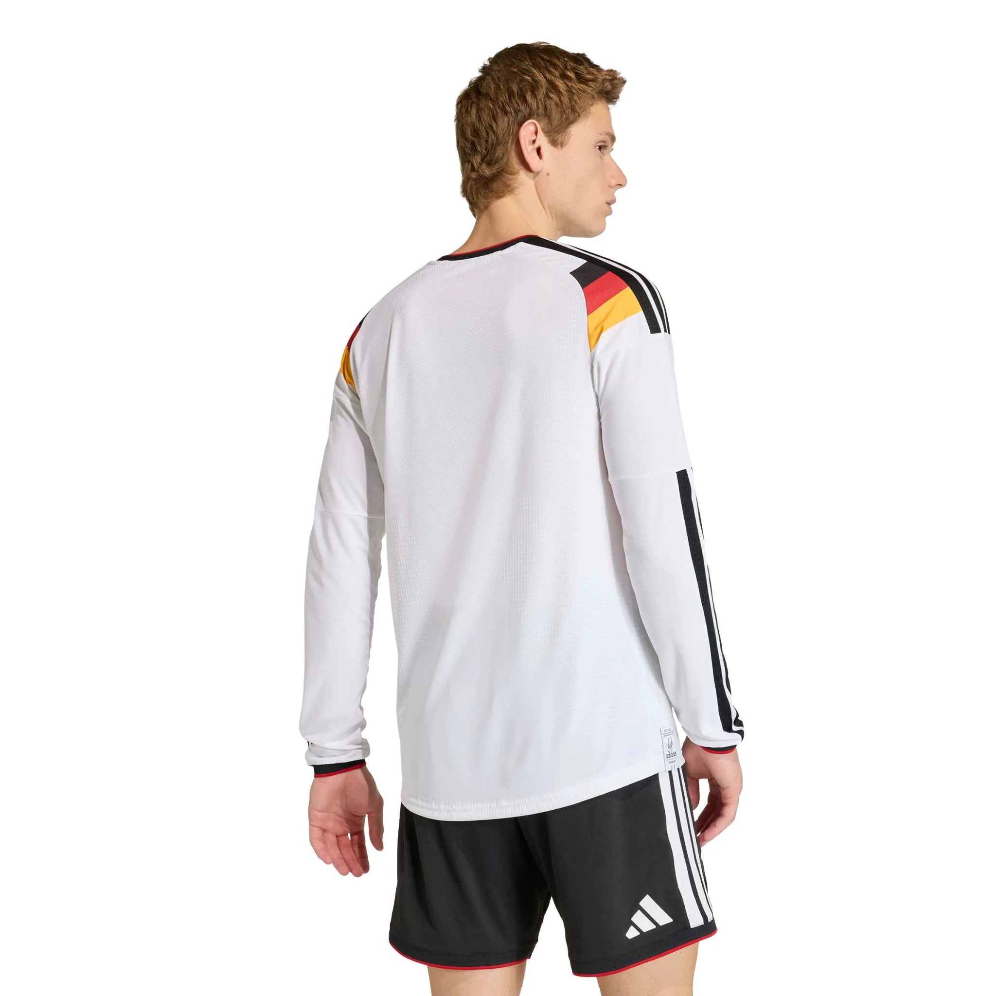 adidas 2026 Germany Men's Authentic Home Long-Sleeve Soccer Jersey (Model - Back)