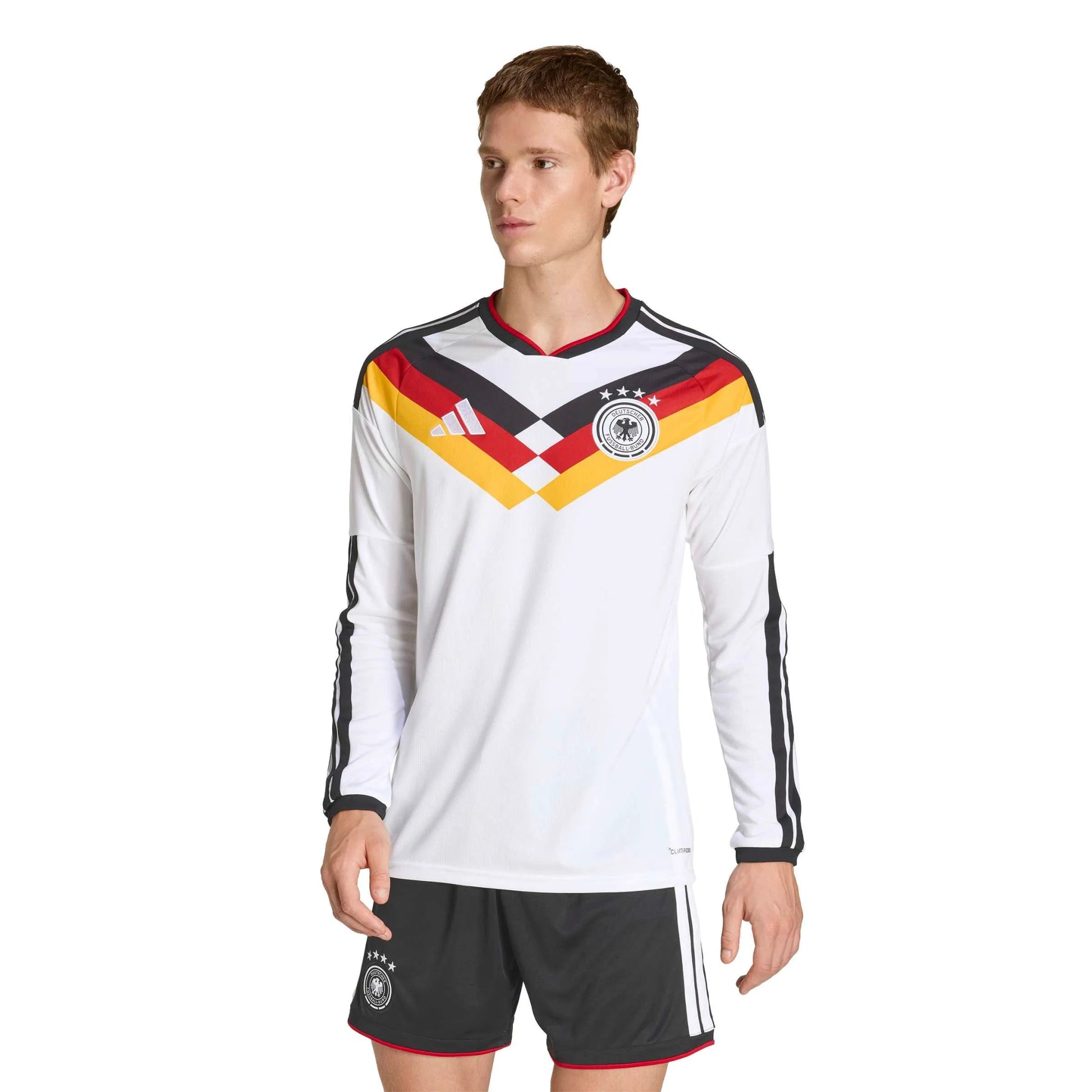 adidas 2026 Germany Men's Stadium Home Long-Sleeve Soccer Jersey (Model - Front)