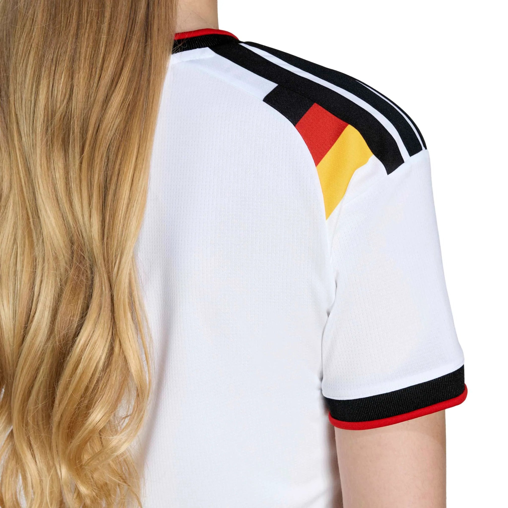 adidas 2026 Germany Women's Stadium Home Cropped Soccer Jersey (Detail 2)