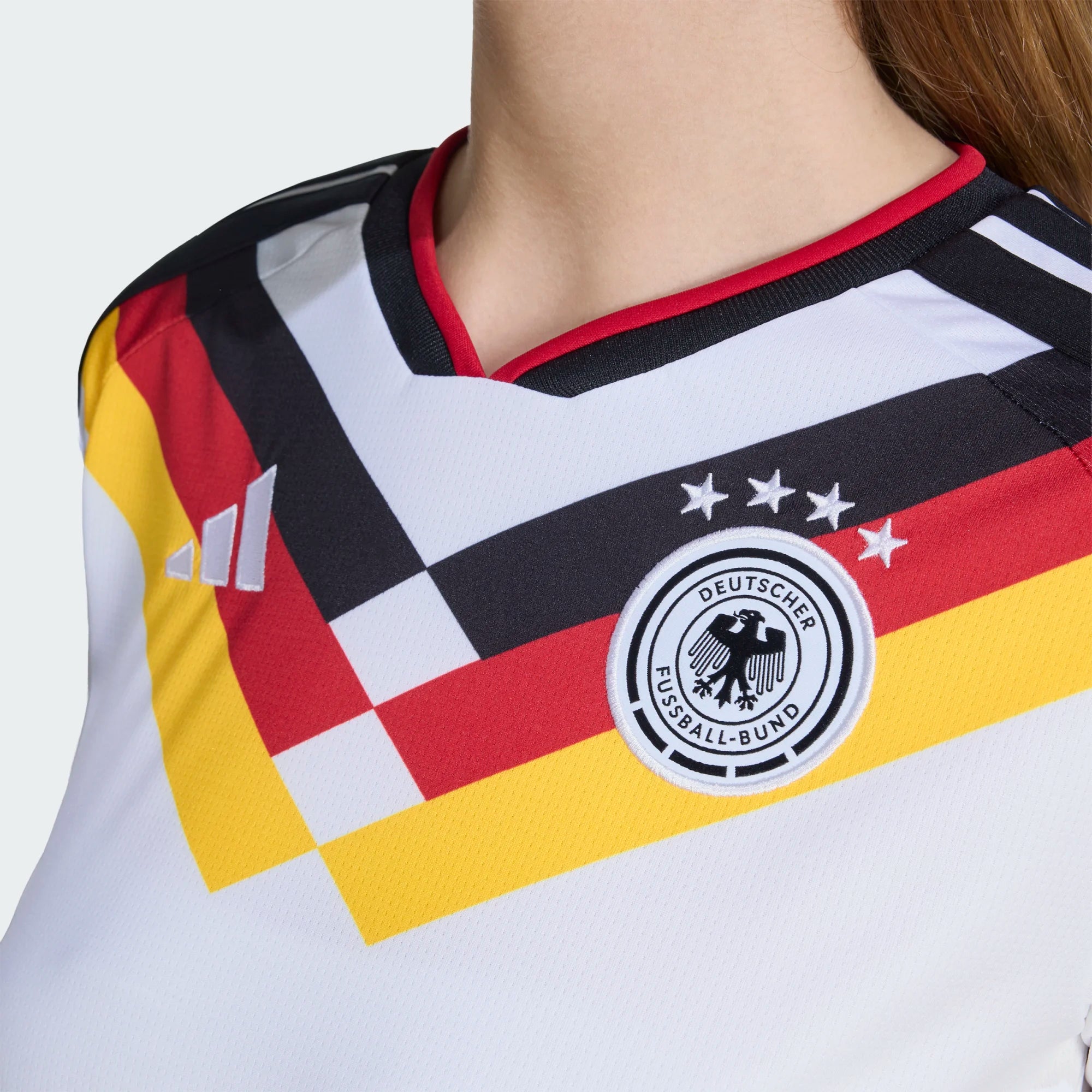 adidas 2026 Germany Women's Stadium Home Soccer Jersey (Detail 1)