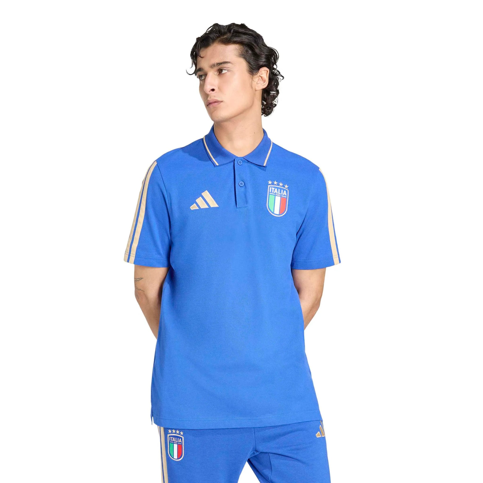 adidas 2026 Italy Men's DNA Polo (Model - Front)