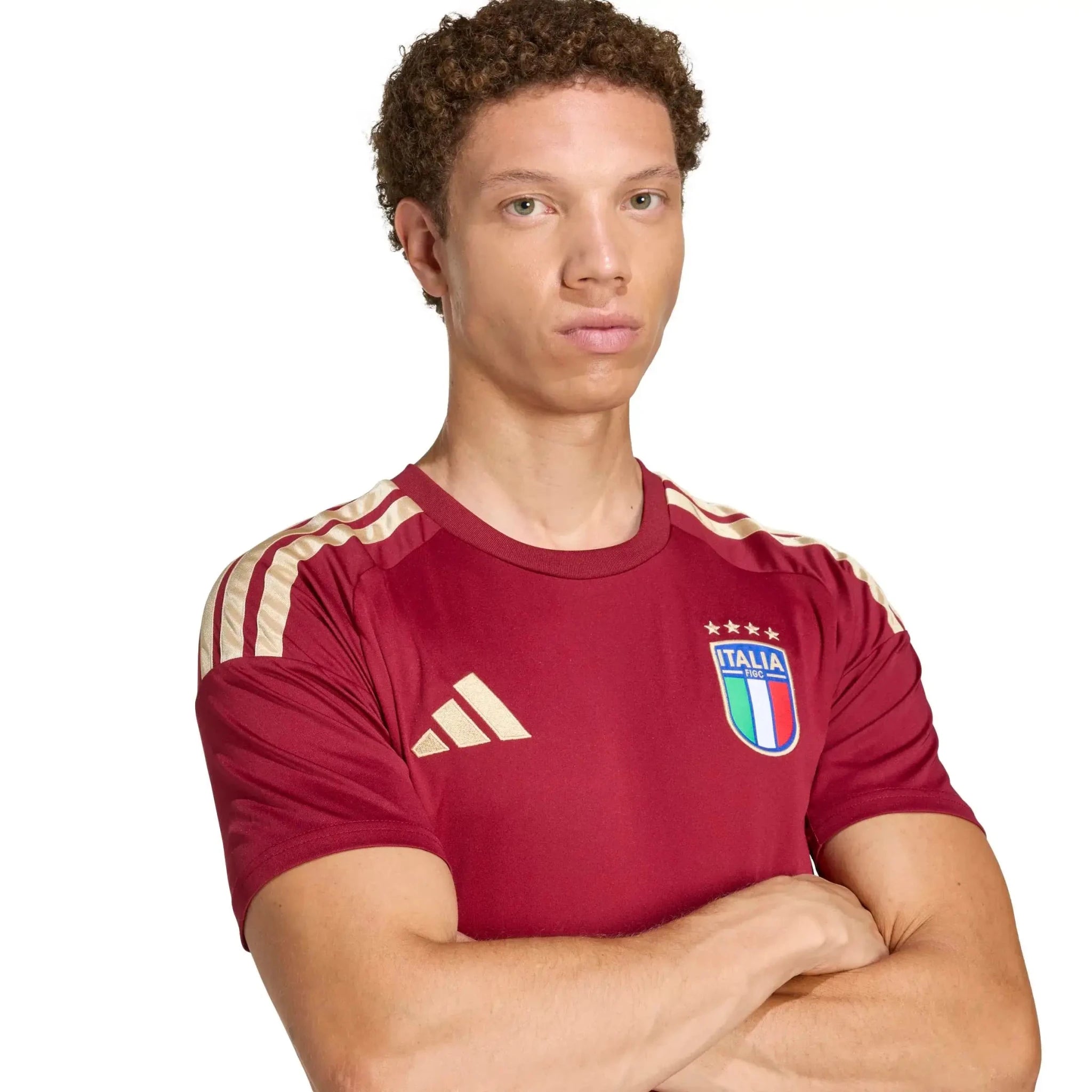 adidas 2026 Italy Men's Stadium Home Goalkeeper Soccer Jersey (Detail 1)