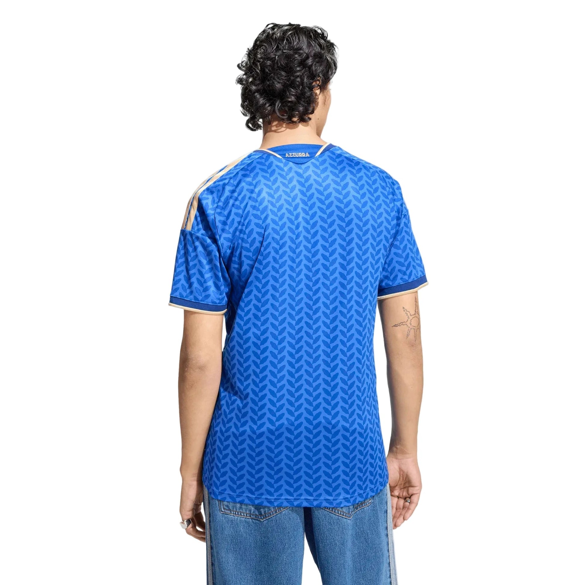 adidas 2026 Italy Men's Stadium Home Soccer Jersey (Model - Back)
