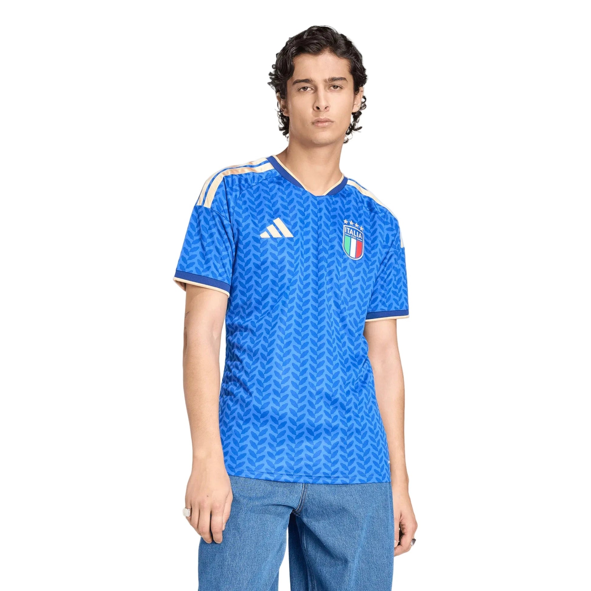 adidas 2026 Italy Men's Stadium Home Soccer Jersey (Model - Front)