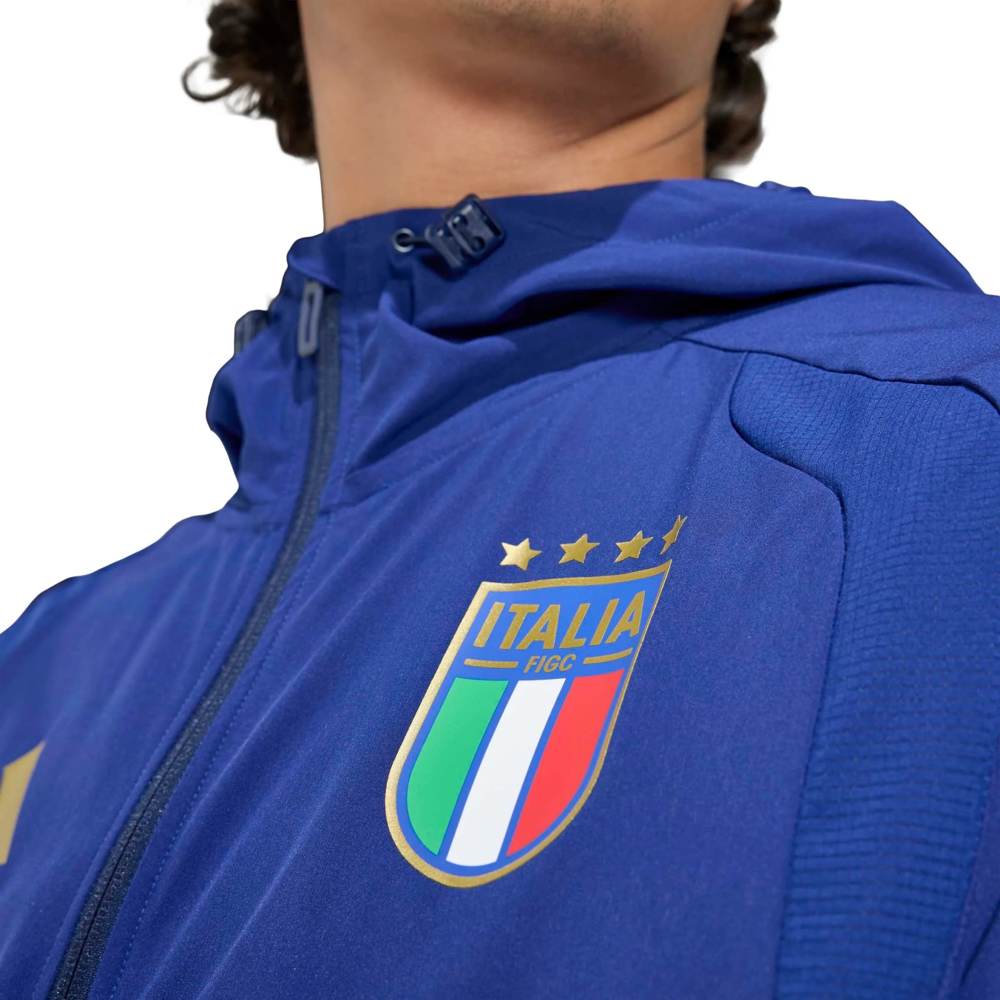 adidas 2026 Italy Men's Tiro Travel Full Zip Windbreaker (Detail 2)