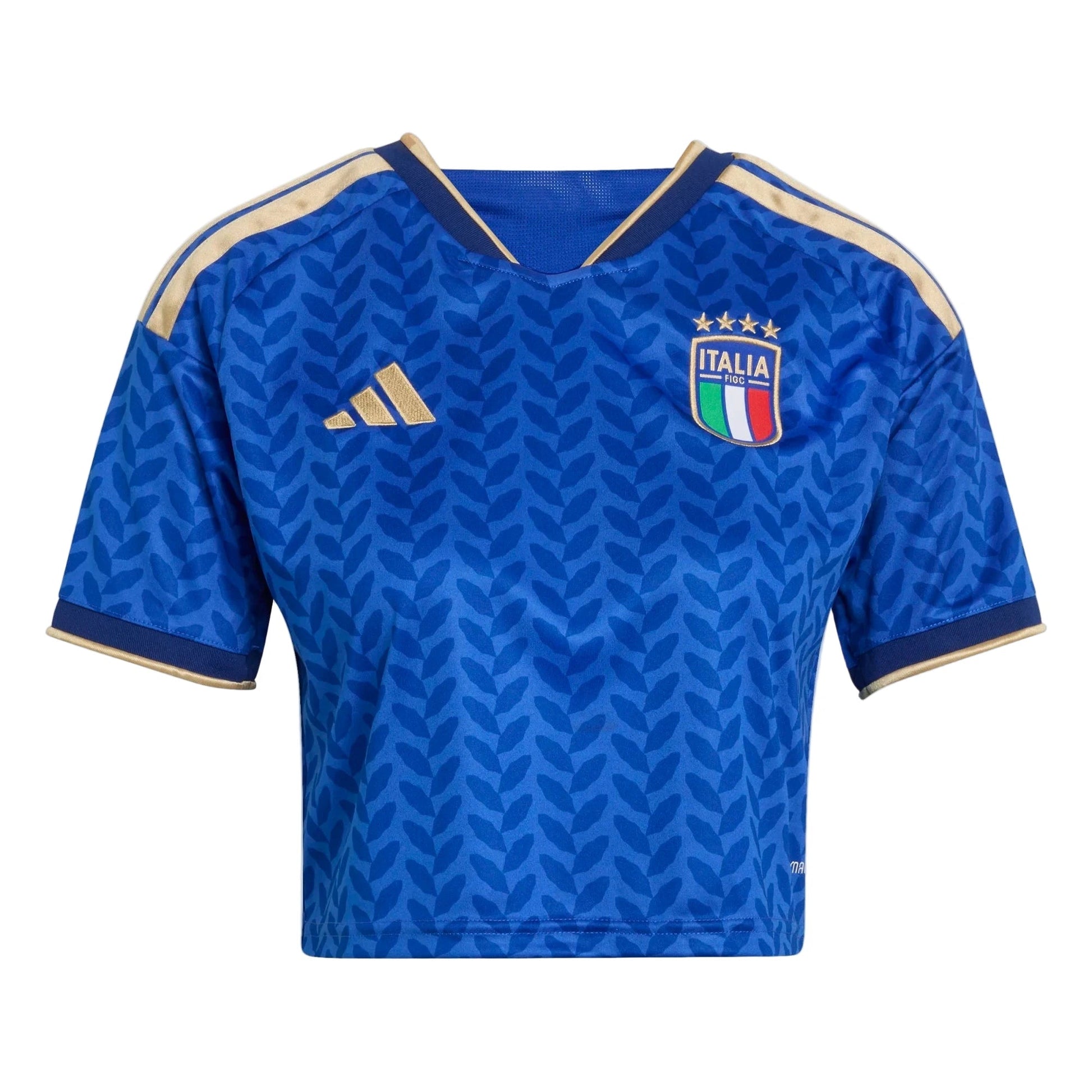 adidas 2026 Italy Women's Stadium Home Cropped Soccer Jersey (Front)