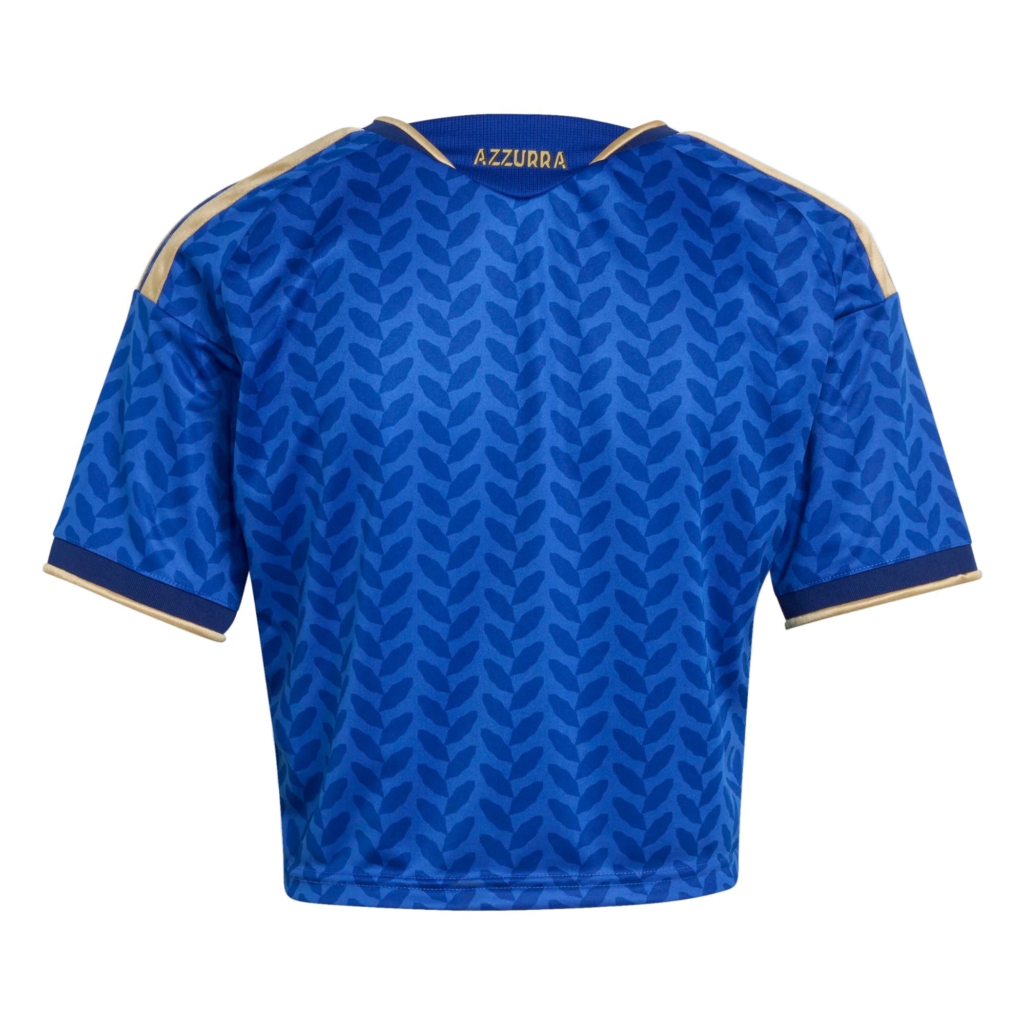 adidas 2026 Italy Women's Stadium Home Cropped Soccer Jersey (Back)