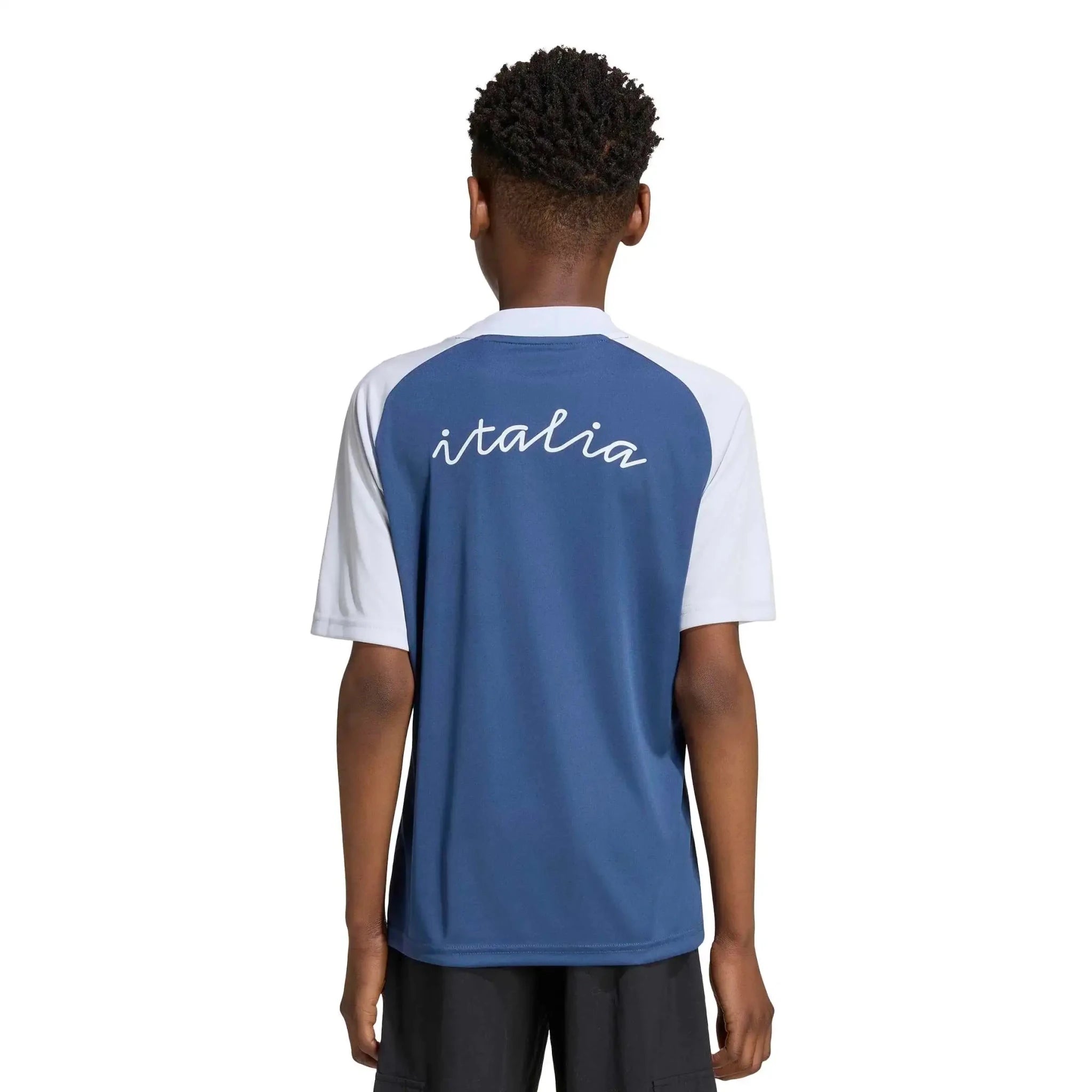 adidas 2026 Italy Youth Away Pre-Match Soccer Jersey (Model - Back)