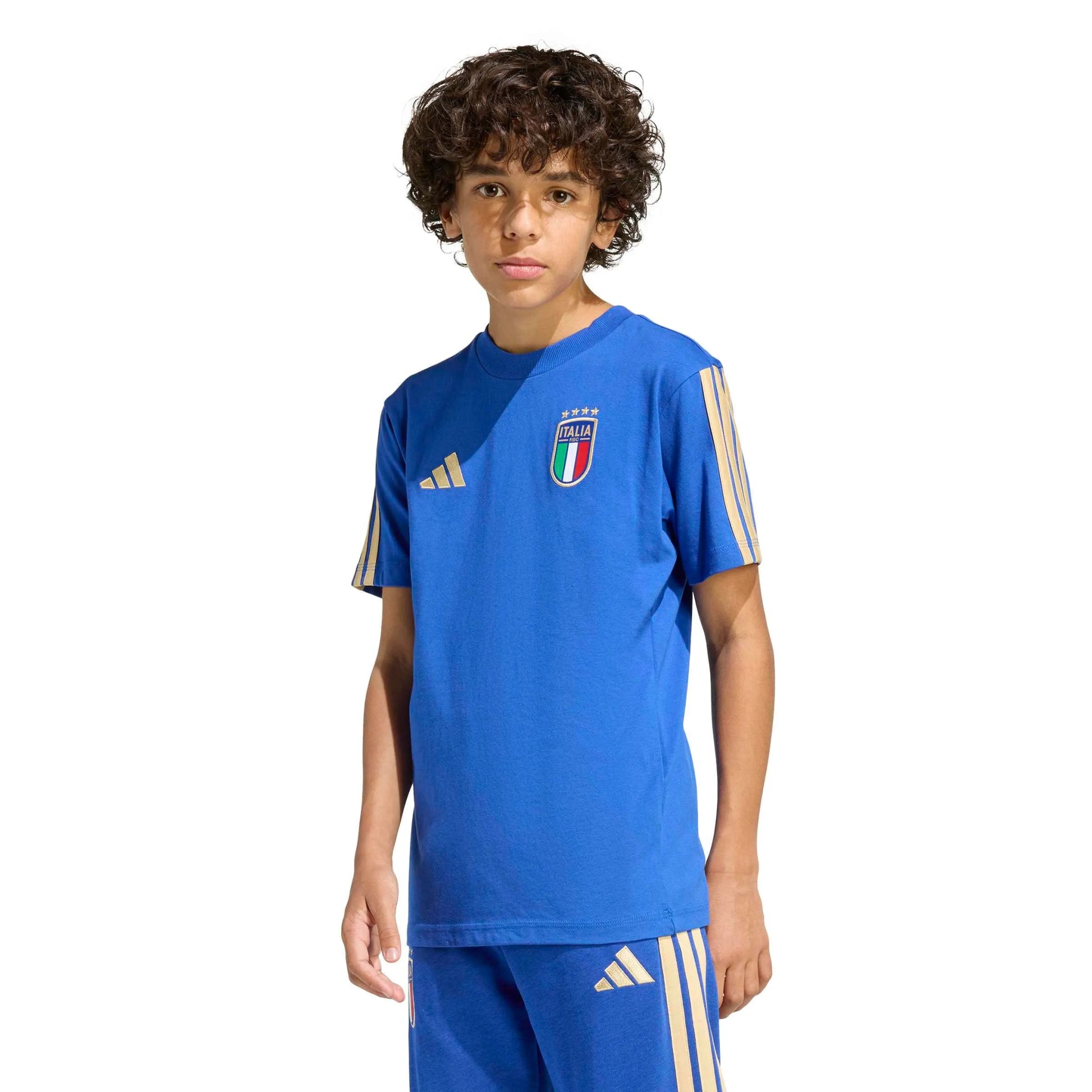 adidas 2026 Italy Youth DNA Tee (Model - Front)