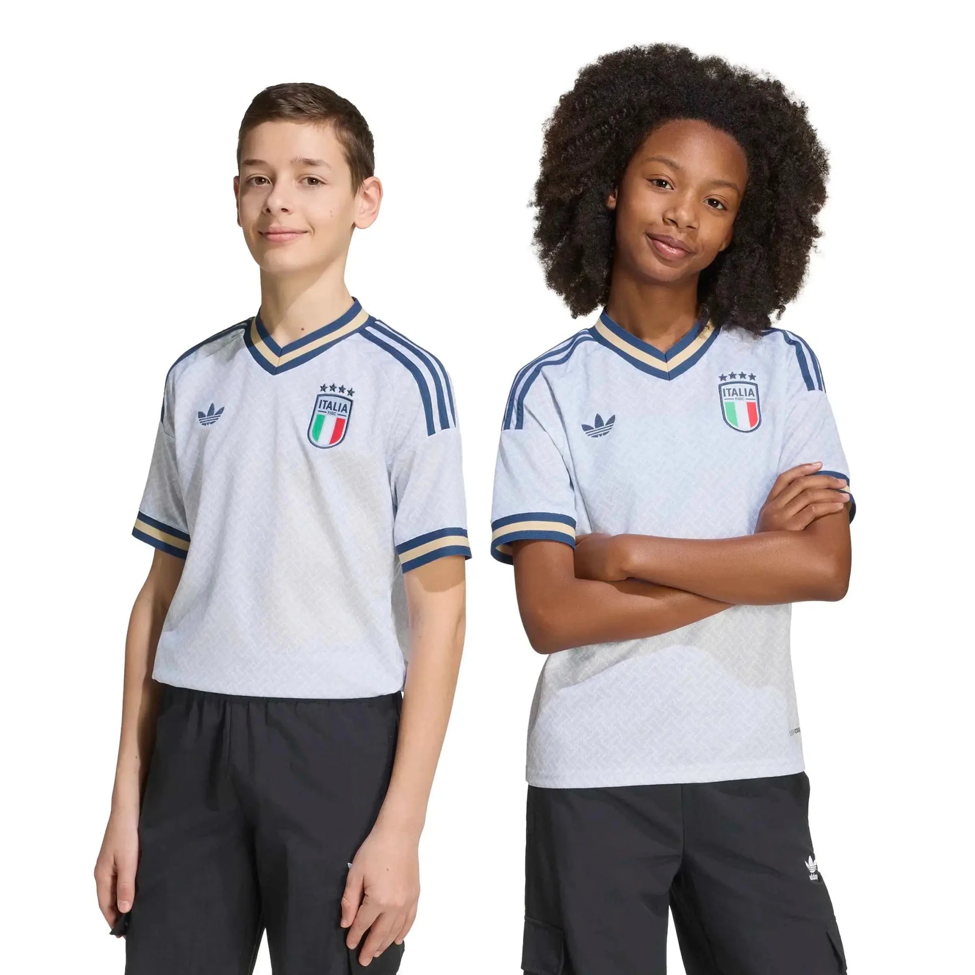 adidas 2026 Italy Youth Stadium Away Soccer Jersey (Models - Front)